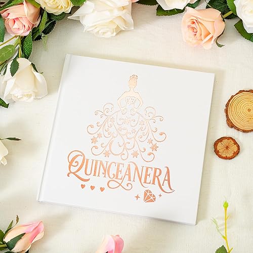 Miniatura 7 de Calculs Libro De Firmas para Quinceañera Libro de Visitas Mis Membrillo 15 Cumpleaños Libro de imágenes centros de mesa para 15 años quinceañeras