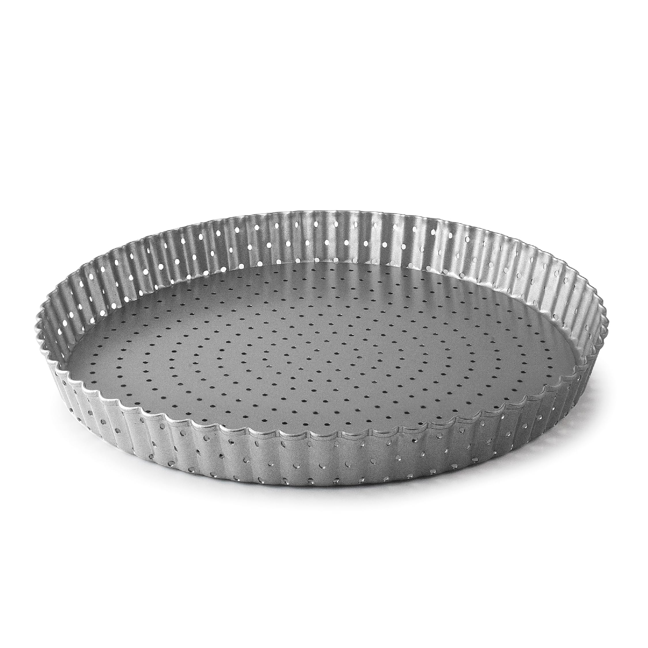Tortiera Per Crostata Con Fondo Rimovibile In 2 Pezzi (22cm E 24cm) - Acciaio Carbonio Antiaderente