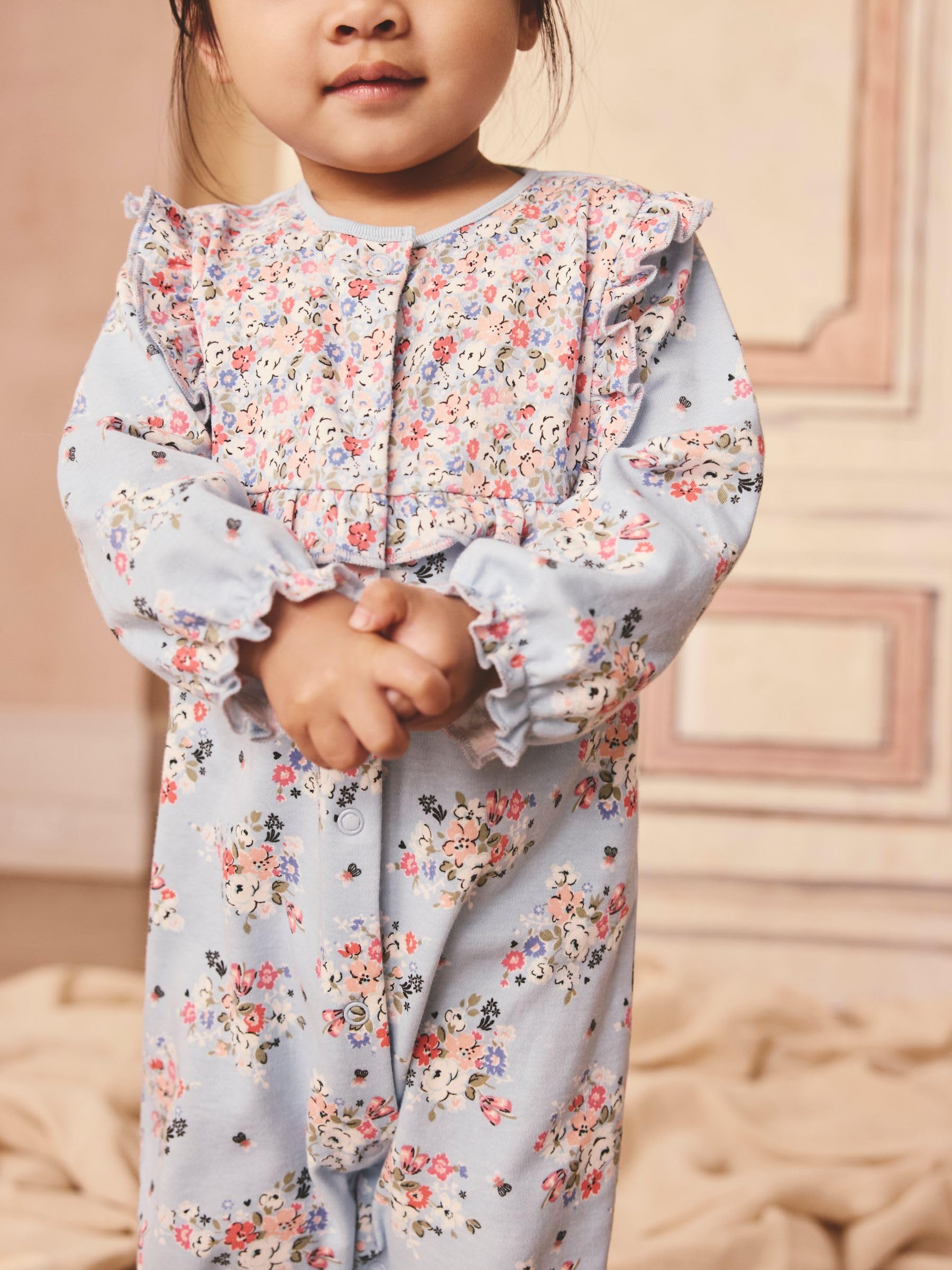 NEXT Baby Mädchen Cath Kidston Florale Babyschlafanzüge aus 100% Baumwolle, 3er-Pack