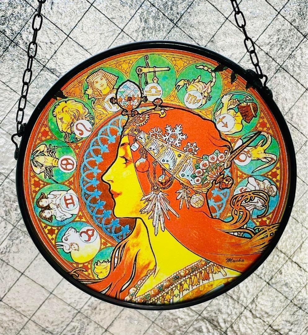 ミュシャ ゾディアック ステンドグラス