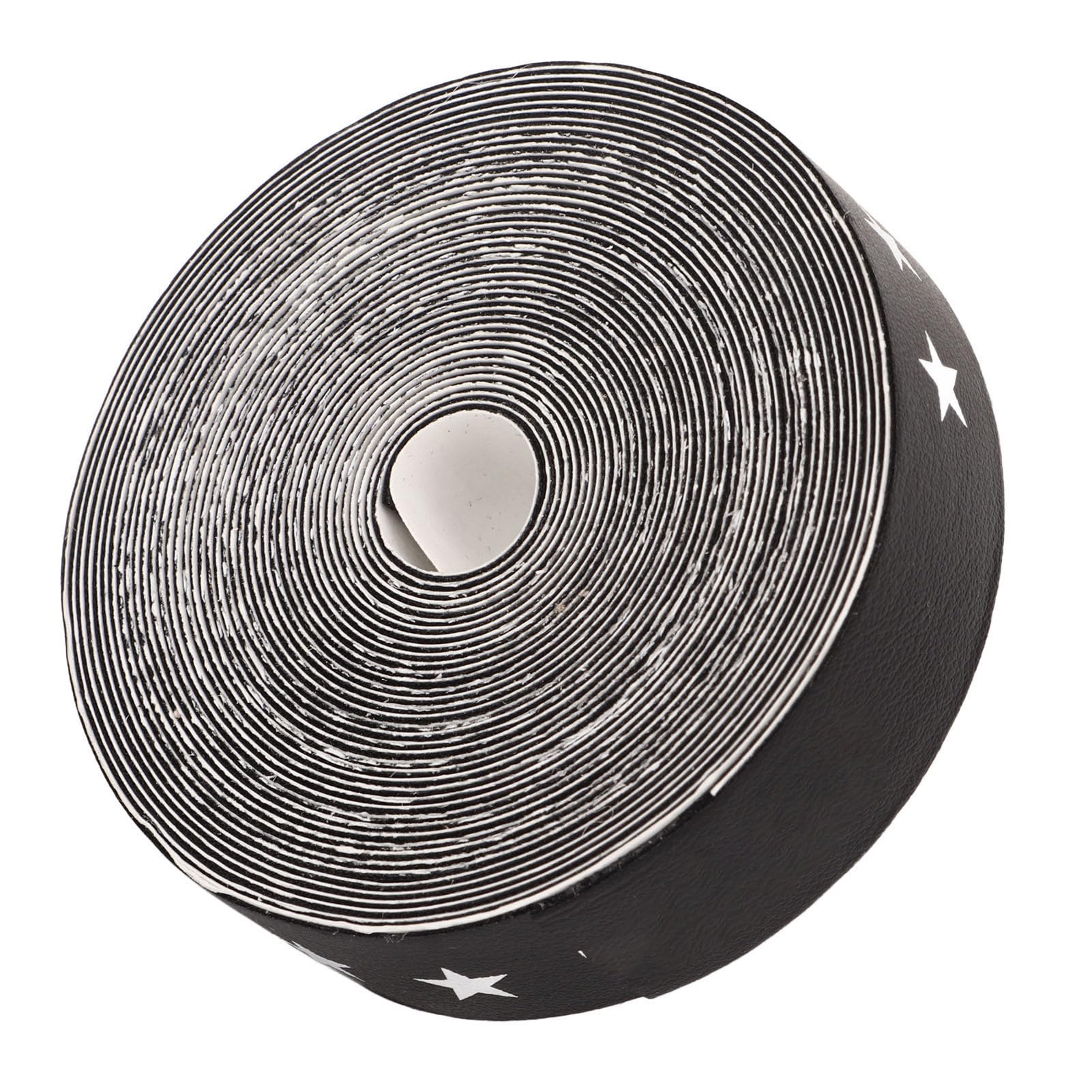 Jenivaint Racket Protection Tape, Antiscratch Tennis Racket Head Guard with PU Material for Frame Protection, 18mm Width 5m Length Black