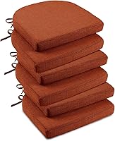 Vista 17 de downluxe Cojines para sillas de interior para sillas de comedor, almohadillas de espuma texturizada suaves y cómodas para sillas de cocina con lazos