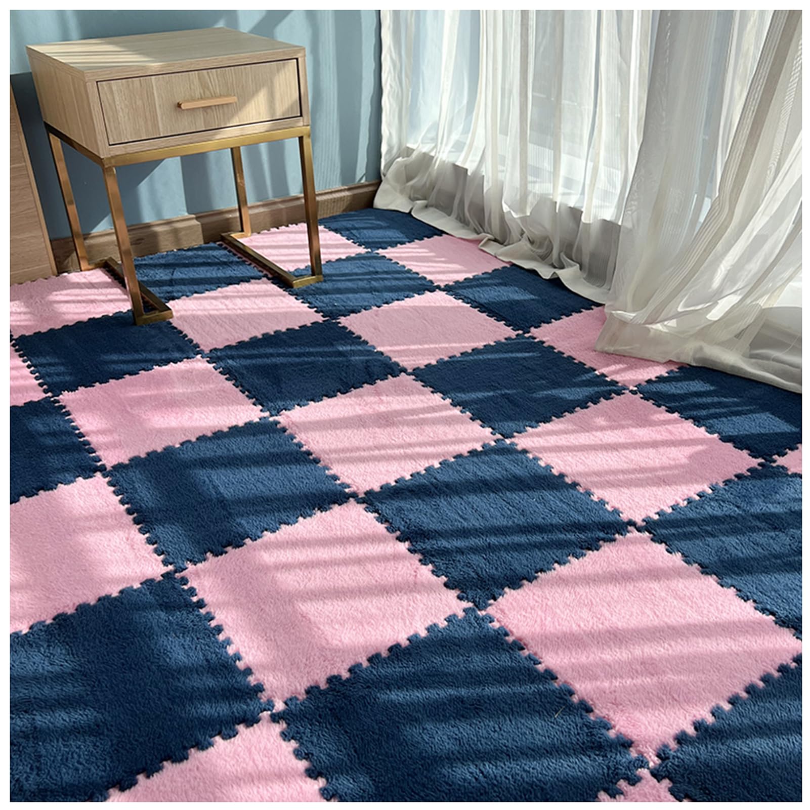 Lot de 40 tapis de sol emboîtables en mousse - Tapis puzzle antidérapant - Durable et confortable - 30,5 x 30,5 cm