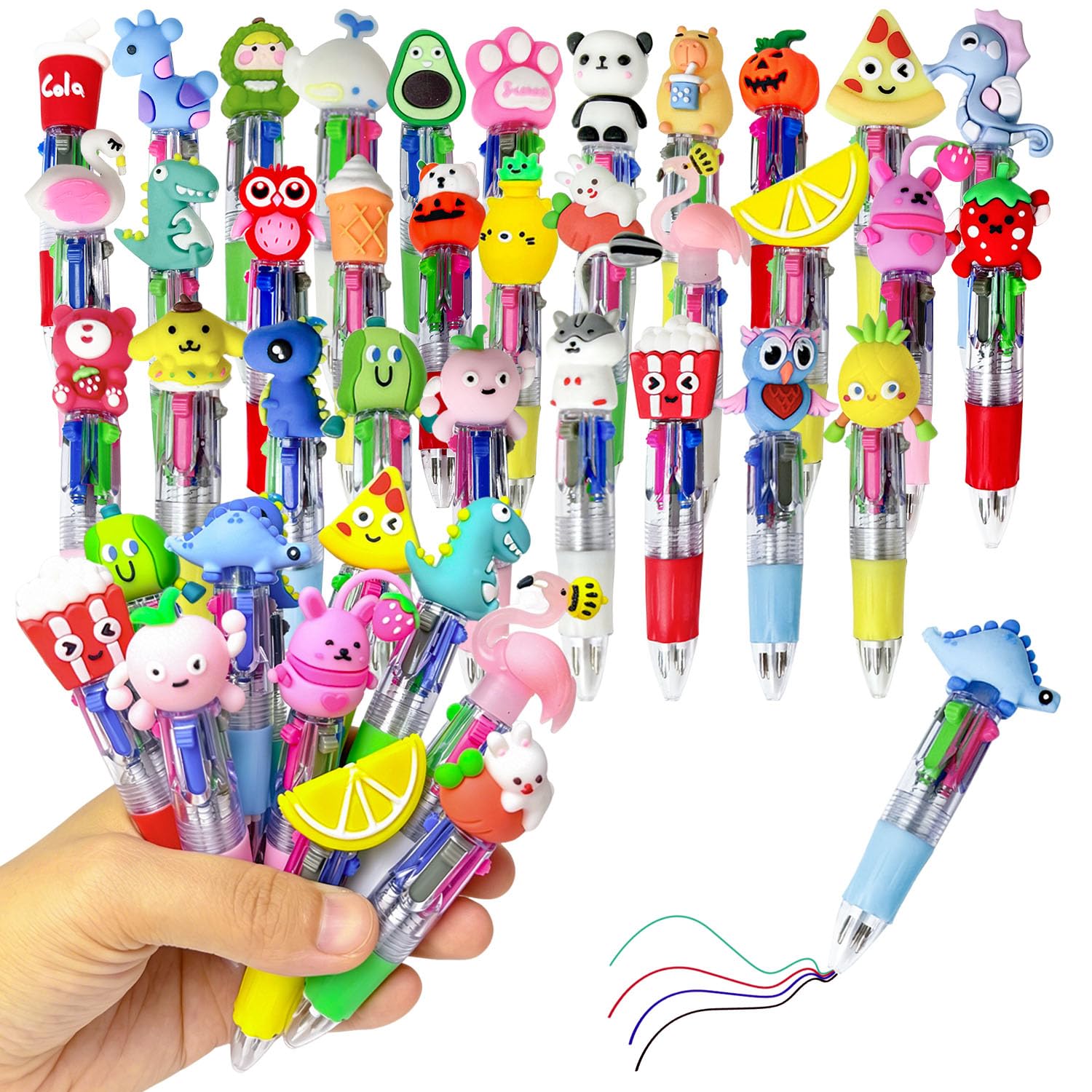 32 PCS Party Bag Fillers, Mini Pens for Kids Class Prize Multicoloured Pen