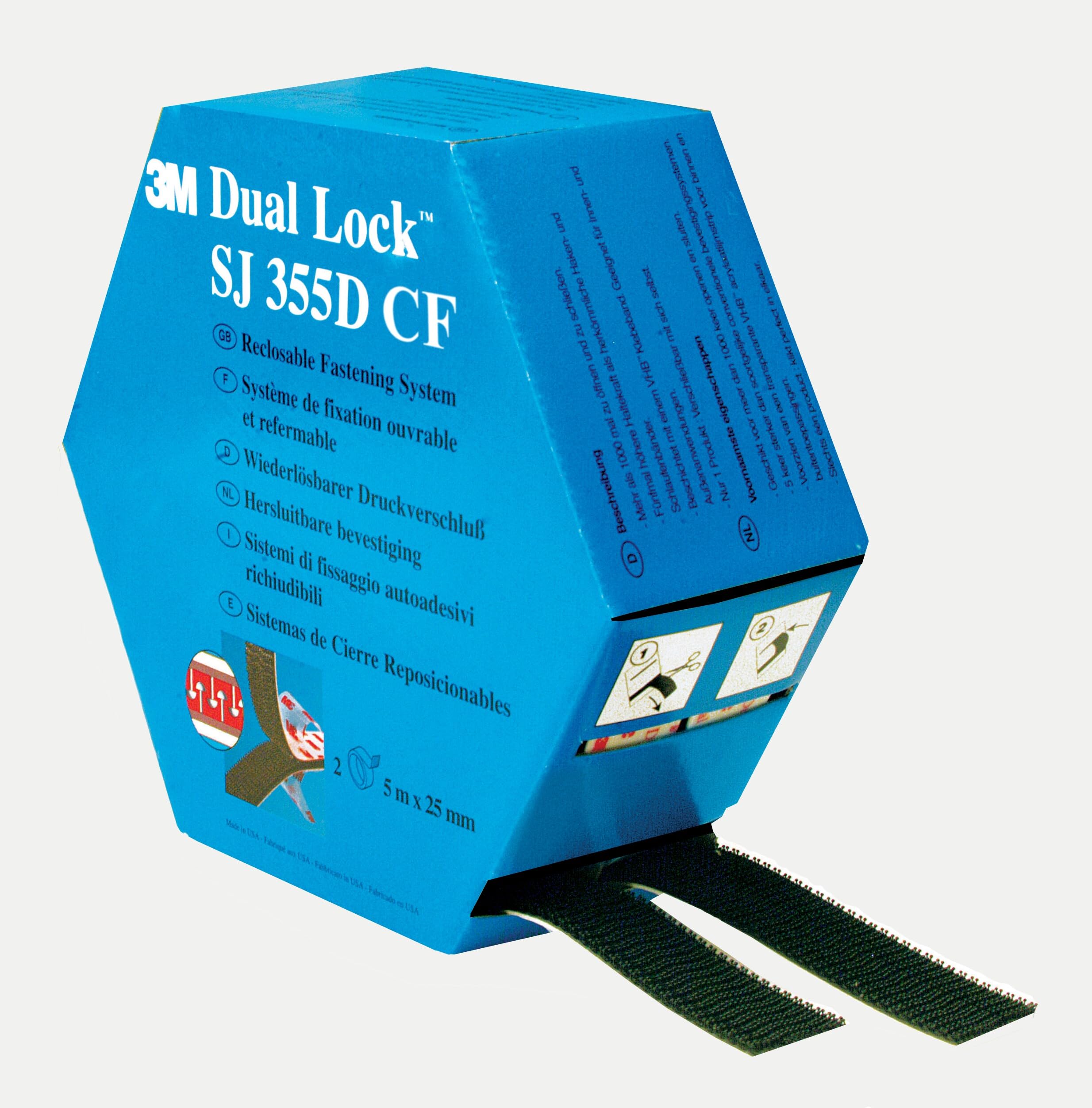 3M 7100297488 Dual Lock SJ355D CF Hook & Loop Tape 5000 mm x 25 mm...