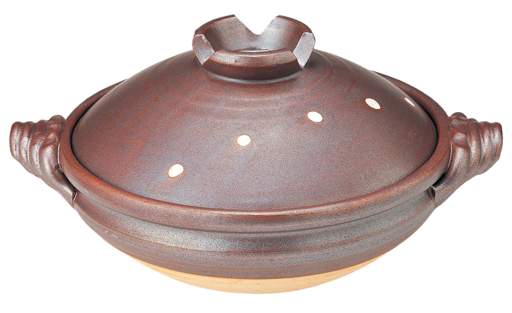 Amazon.co.jp: 萬古焼 土鍋 7号 2-3人用 鉄砂一珍 14830 : Home & Kitchen