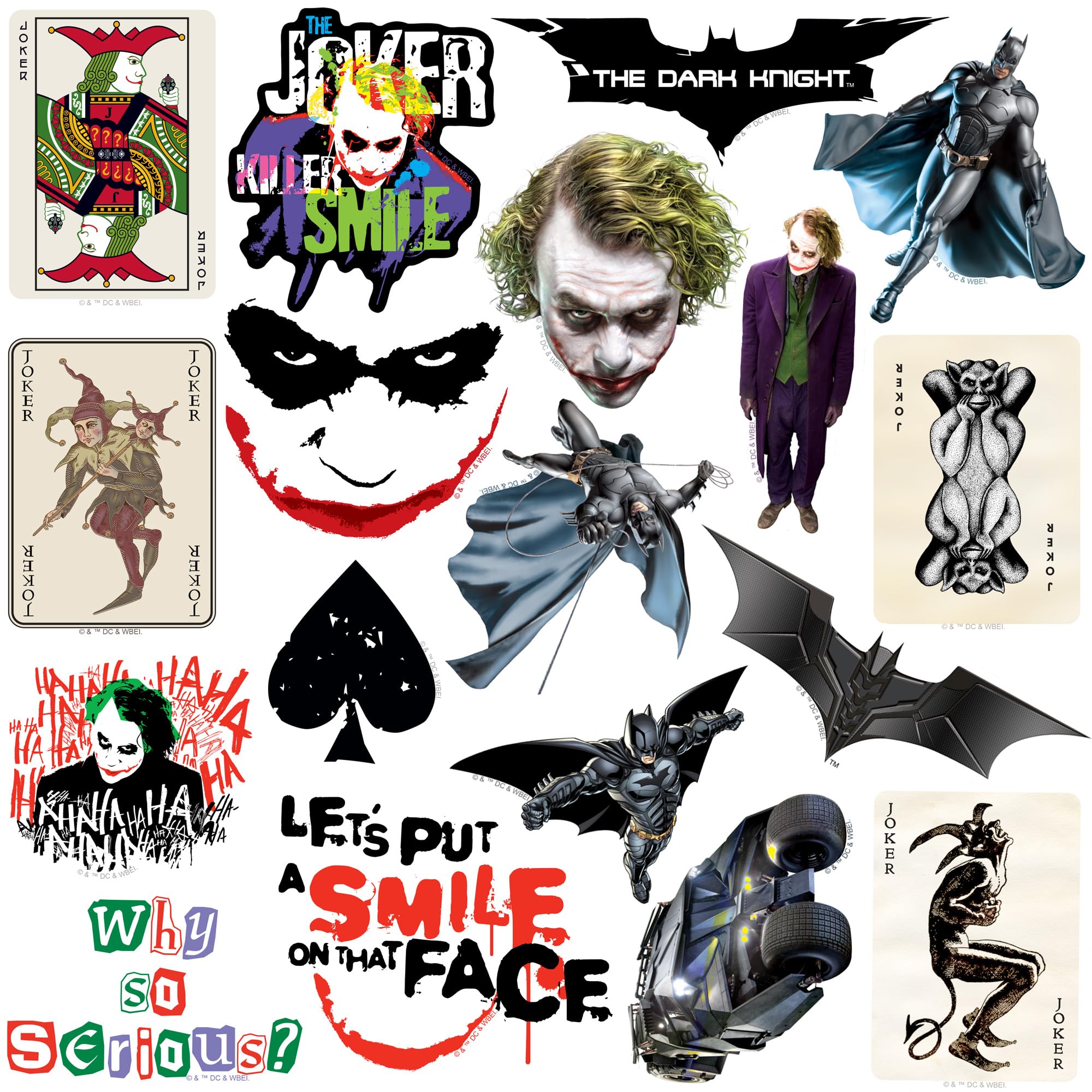Batman The Dark Knight - 100 pegatinas de vinilo impermeables troqueladas para portátil