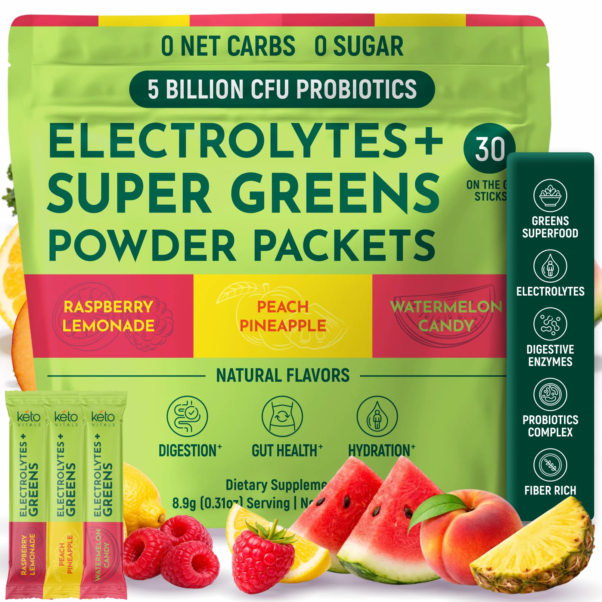 Keto Vitals Super Focus Drink Mix - Electrolytes & Caffeine Powder Packets — Amazon image 13