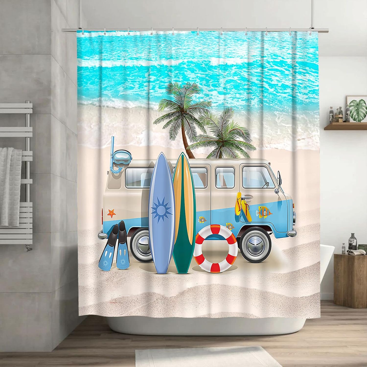 Golakra Beach Coastal Shower Curtain Camping Ocean Shower