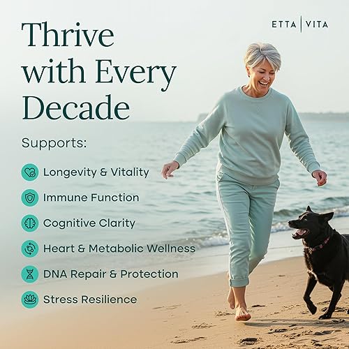 Miniatura 3 de Suplemento liposomal NAD+ con resveratrol, urolitina A, CoQ10 y Giloy (hecho y probado en Estados Unidos) Suplemento NAD para energía celular,