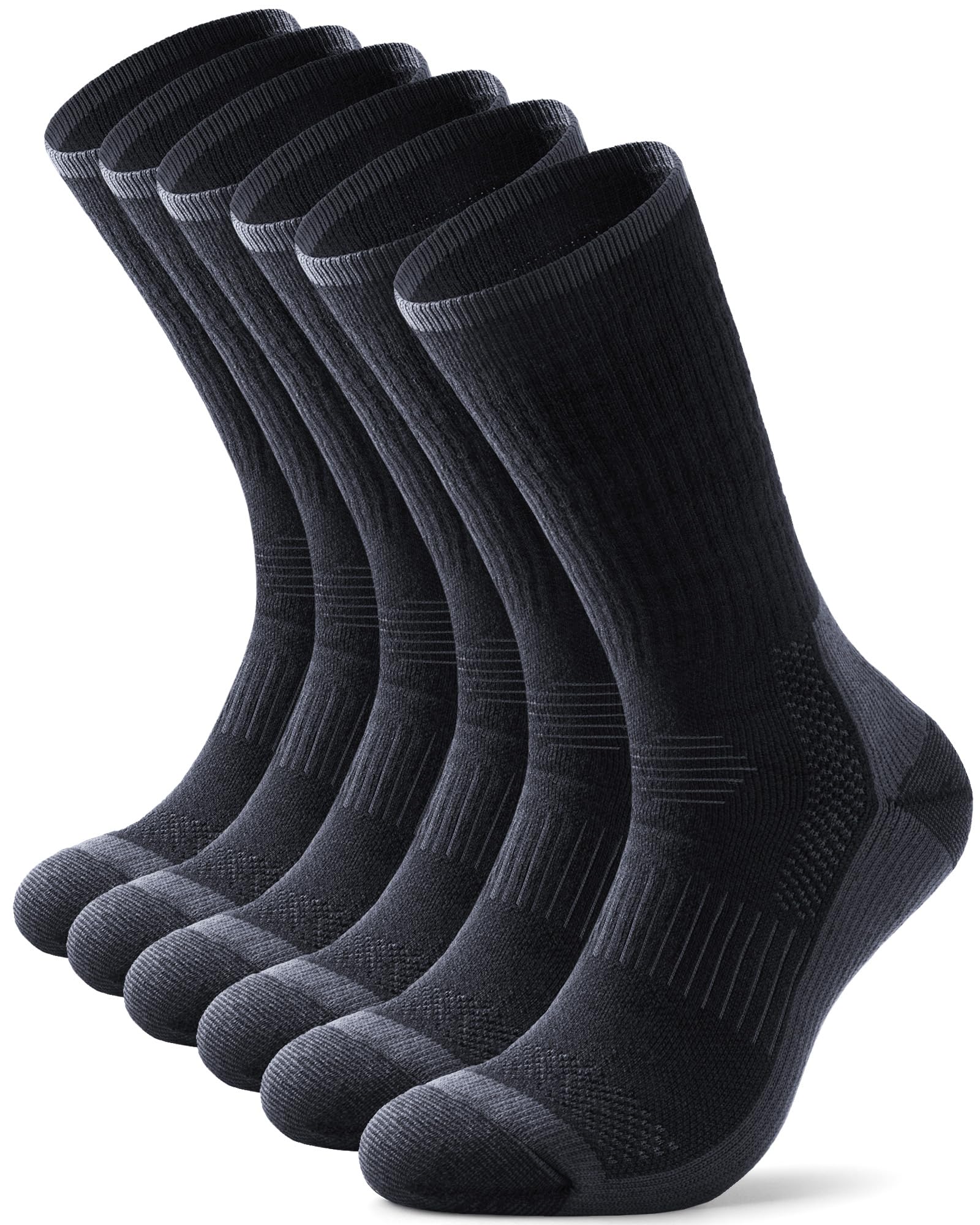 PULIOU Socks for Men Women,Thermal Warm Winter Merino Wool Cushion Moisture Wicking Breathable Multipack Hiking Walking,3 pairs