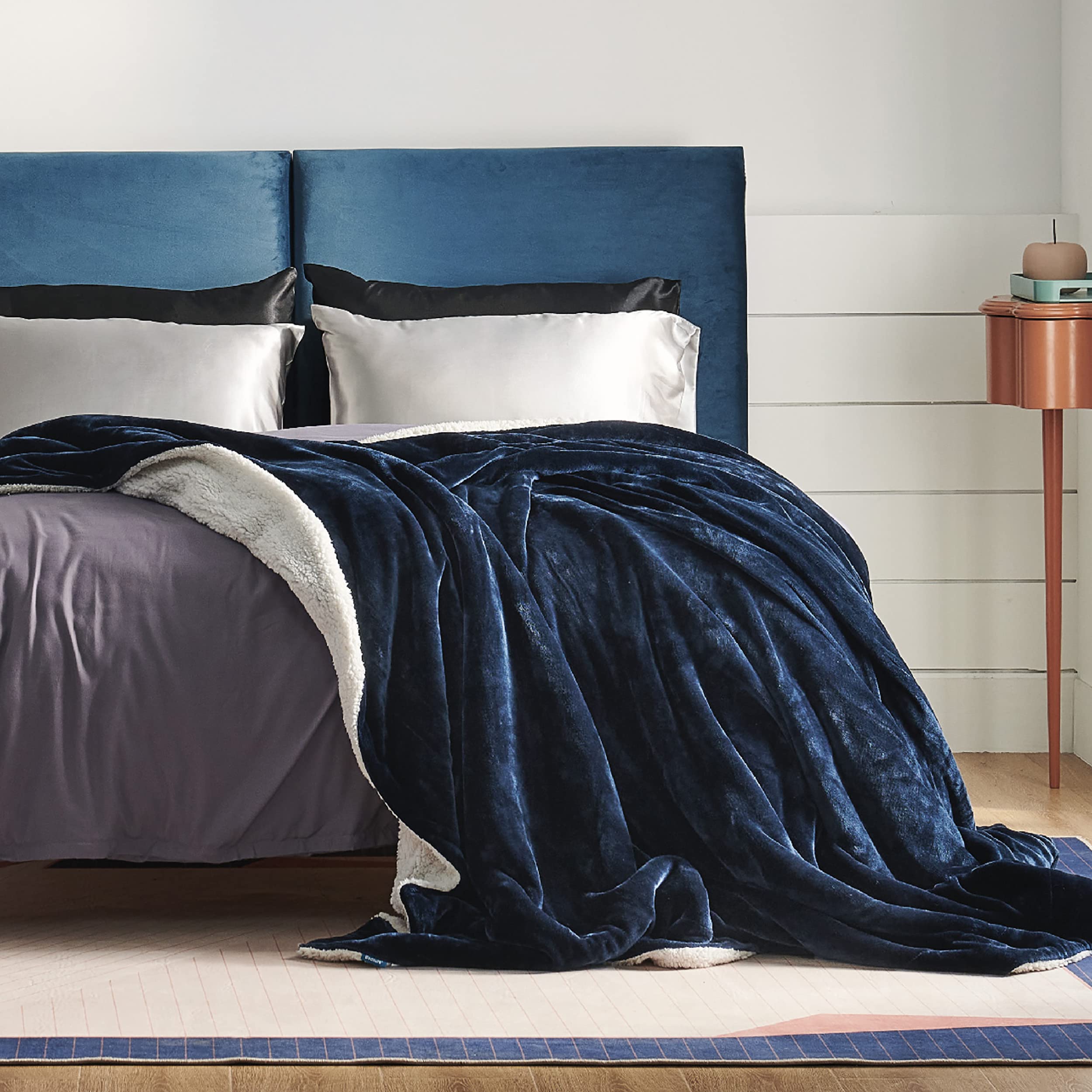 Überwurfdecke Aus Sherpa-Fleece – 130x160 Cm, Doppelseitig Mit Flanell & Sherpa, Weich & Wärmend Für Sofa & Bett
