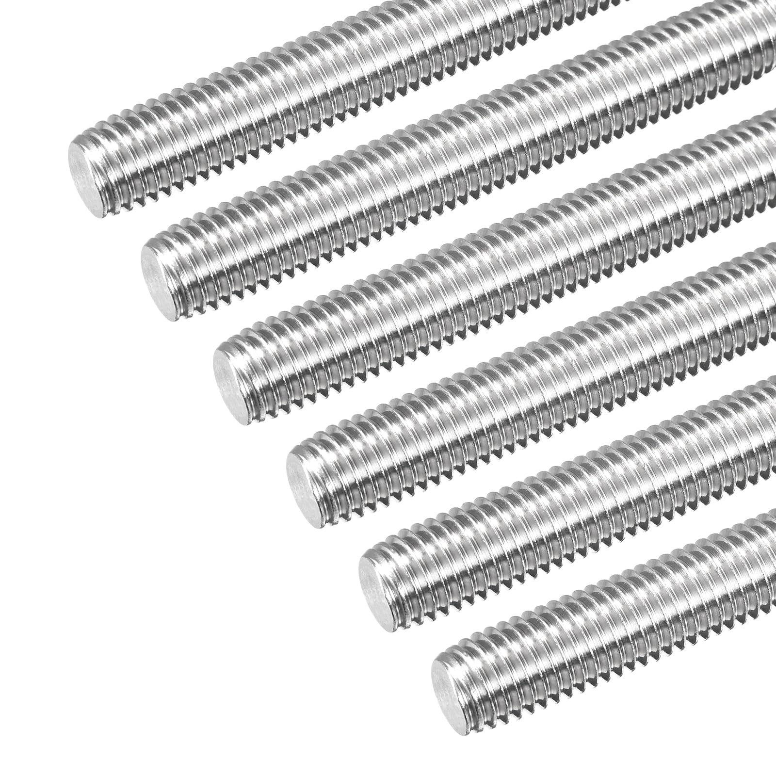 QUARKZMAN Varilla Roscada Completamente M14 X 150Mm Paso de Rosca de 2Mm Acero Inoxidable 304 Varillas Roscadas de Mano Derecha 6 Pack