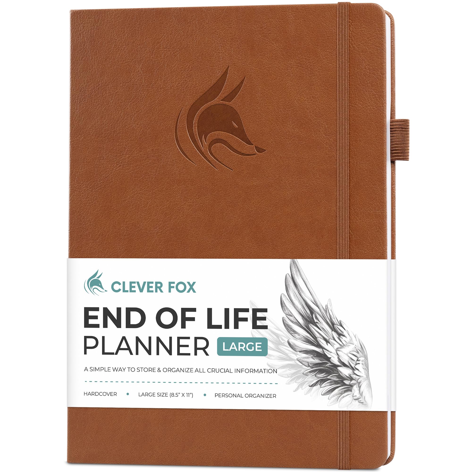 Clever FoxEnd of Life Planner – Final Arrangements Organizer for Beneficiary, Will Preparation, Last Wishes & Funeral Planning, A4 (Brown)