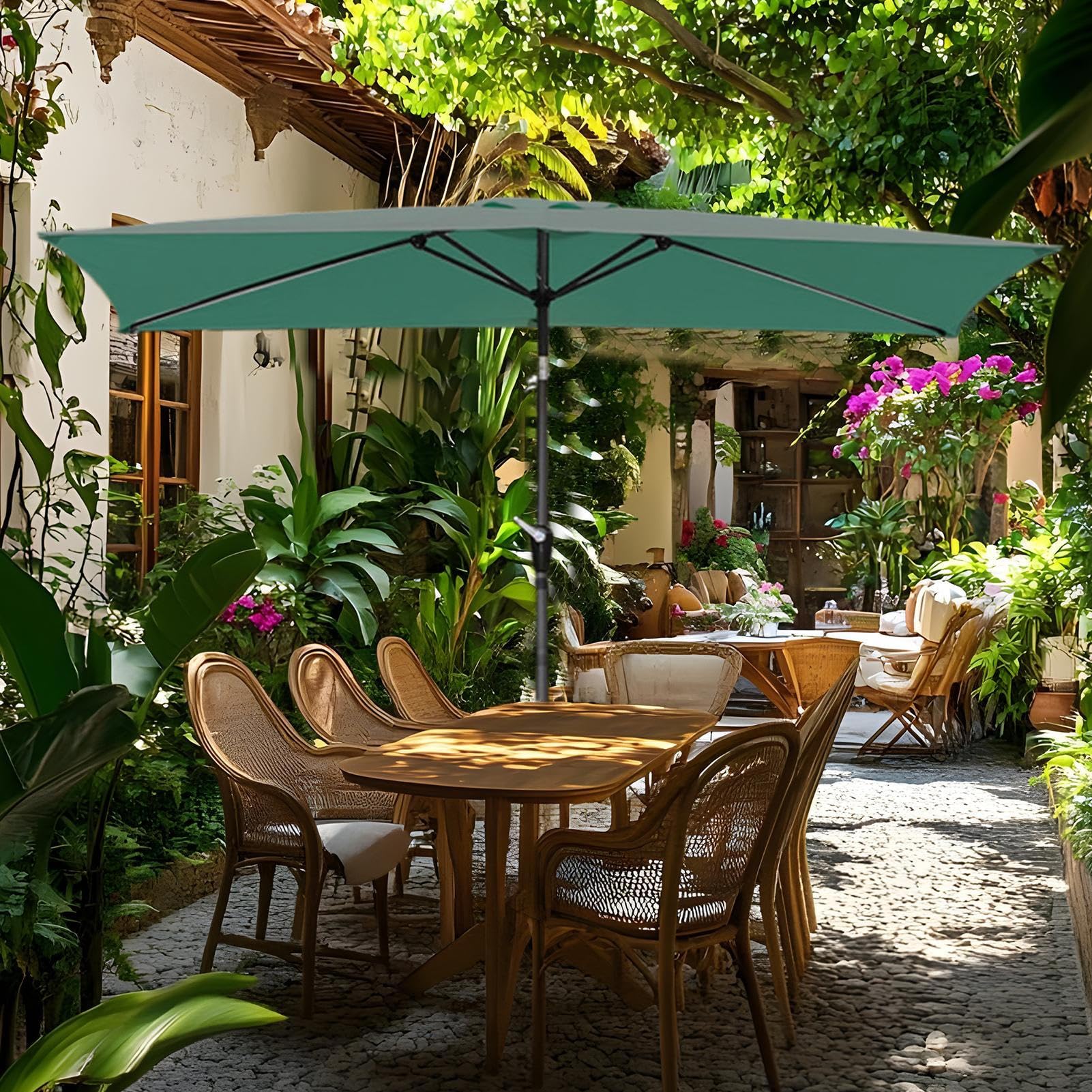 Générique Remplacement De Parasol De Terrasse | Rectangle 6,6x10ft Pour Parasol Déporté | Accessoires De Jardin Pour Piscine Pelouse Et Table