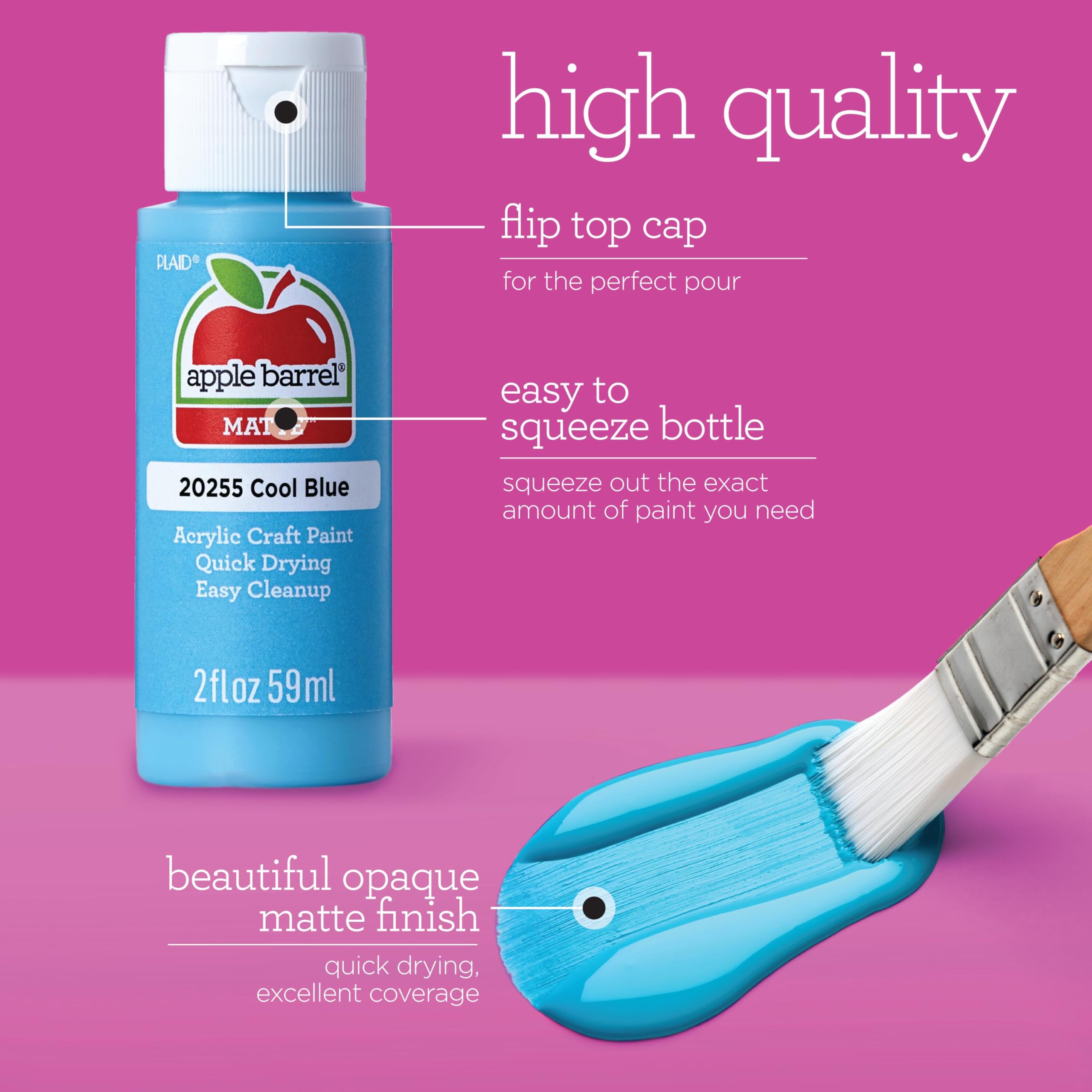 Apple Barrel Acrylic Craft Paint Kit, Matte Finish, 36 pc, Assorted - Image 5