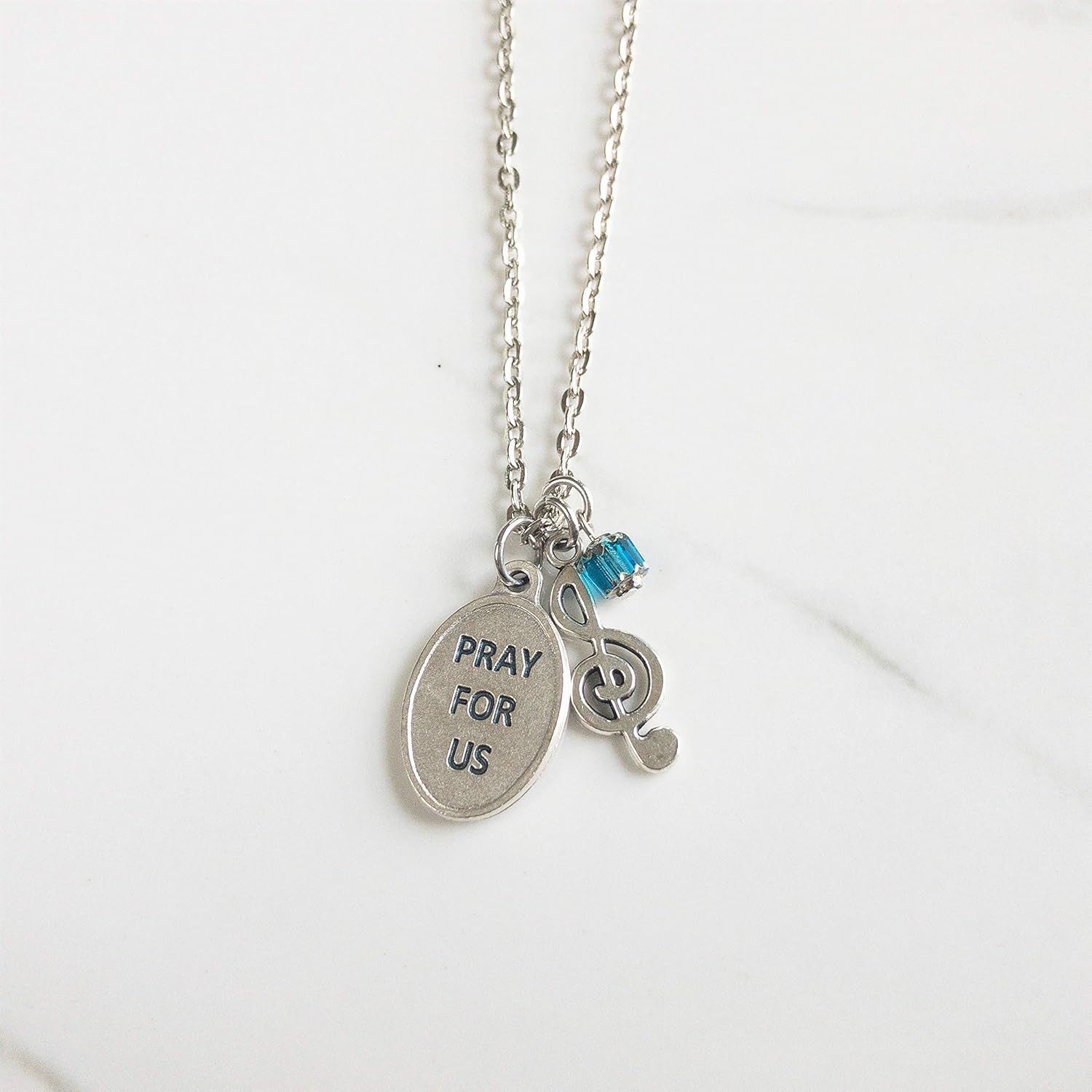St Cecilia Music Note Catholic Confirmation Patron Saint Necklace - Image 3
