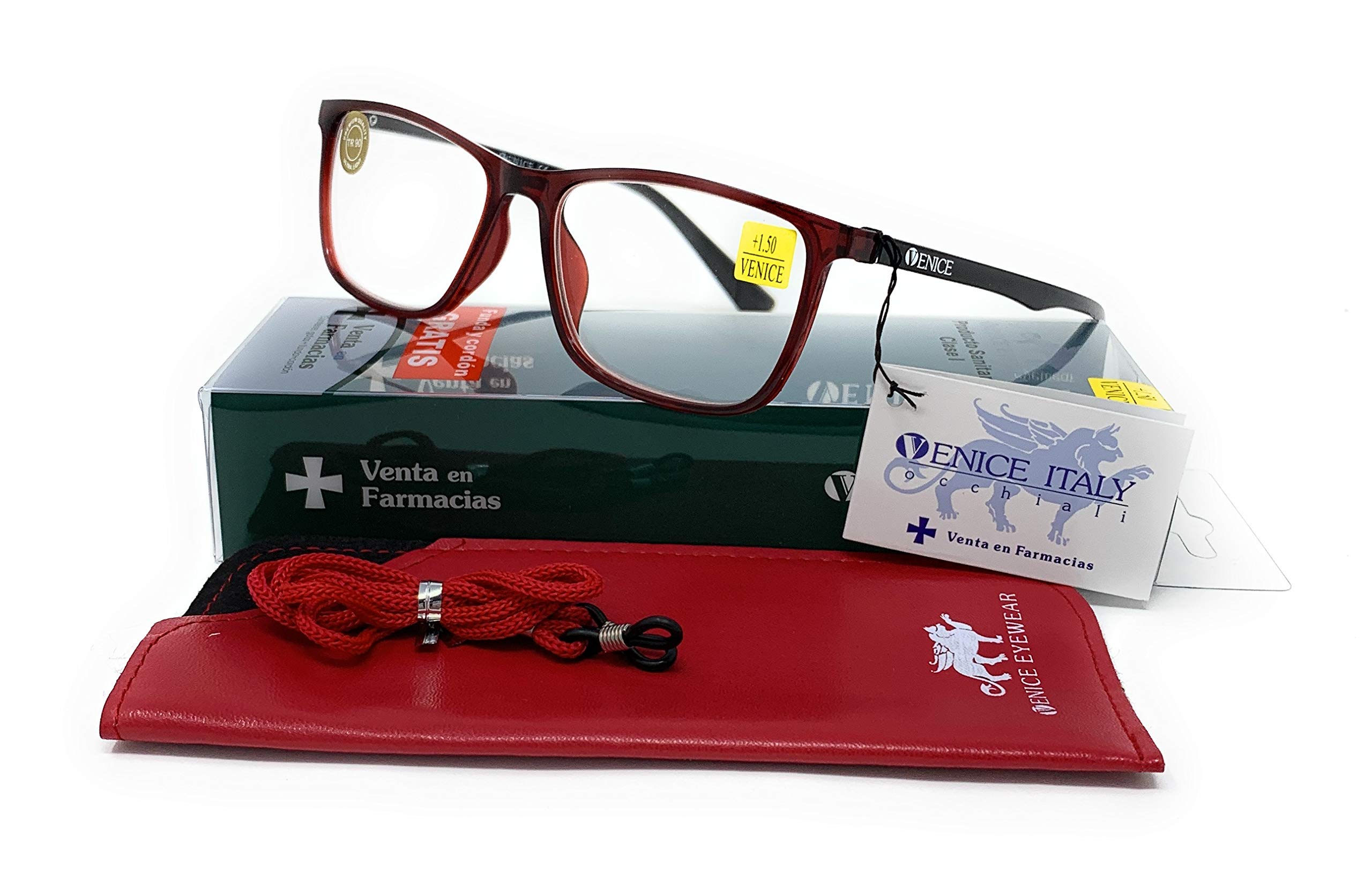 Ponte estas Gafas de lectura resistentes que son del material más avanzado y ultraligero del mercado VENICE TR90 UNISEX - New model 2022 Anti Luz Azul Adaptables a tu rostro porque incorpora FLEX