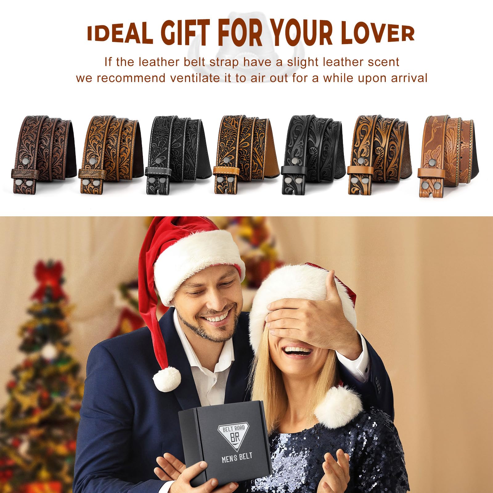 BELTROAD Correa de cuero occidental para hombres y mujeres, cinturón de piel vaquera para hombre, para jeans, cumpleaños, Navidad, regalo