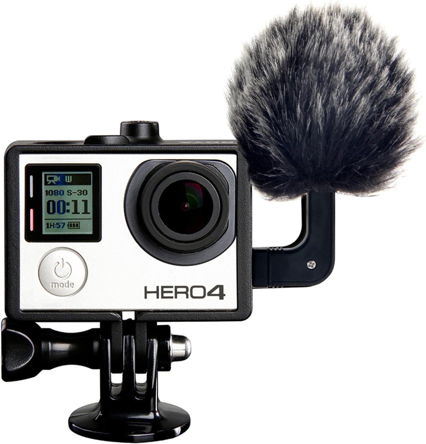 Condenser Stereo Microphone with a Windscreen Muff for GoPro Hero4, Hero3+, Hero3 Action Camera