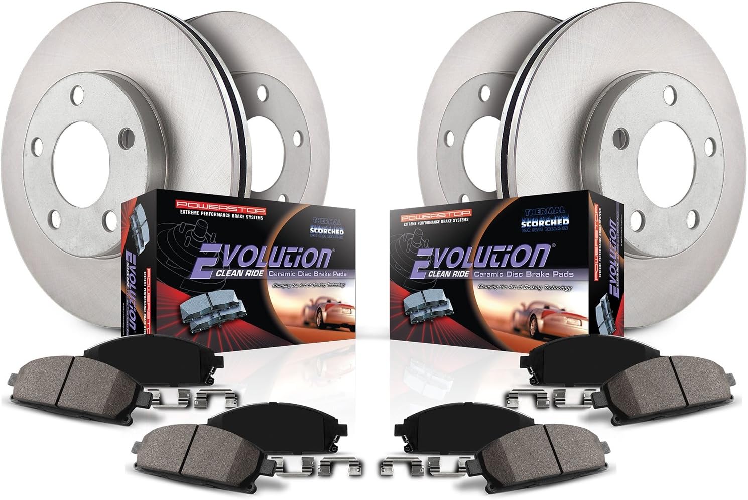 Power Stop KOE4034 Autospecialty Front and Rear Replacement