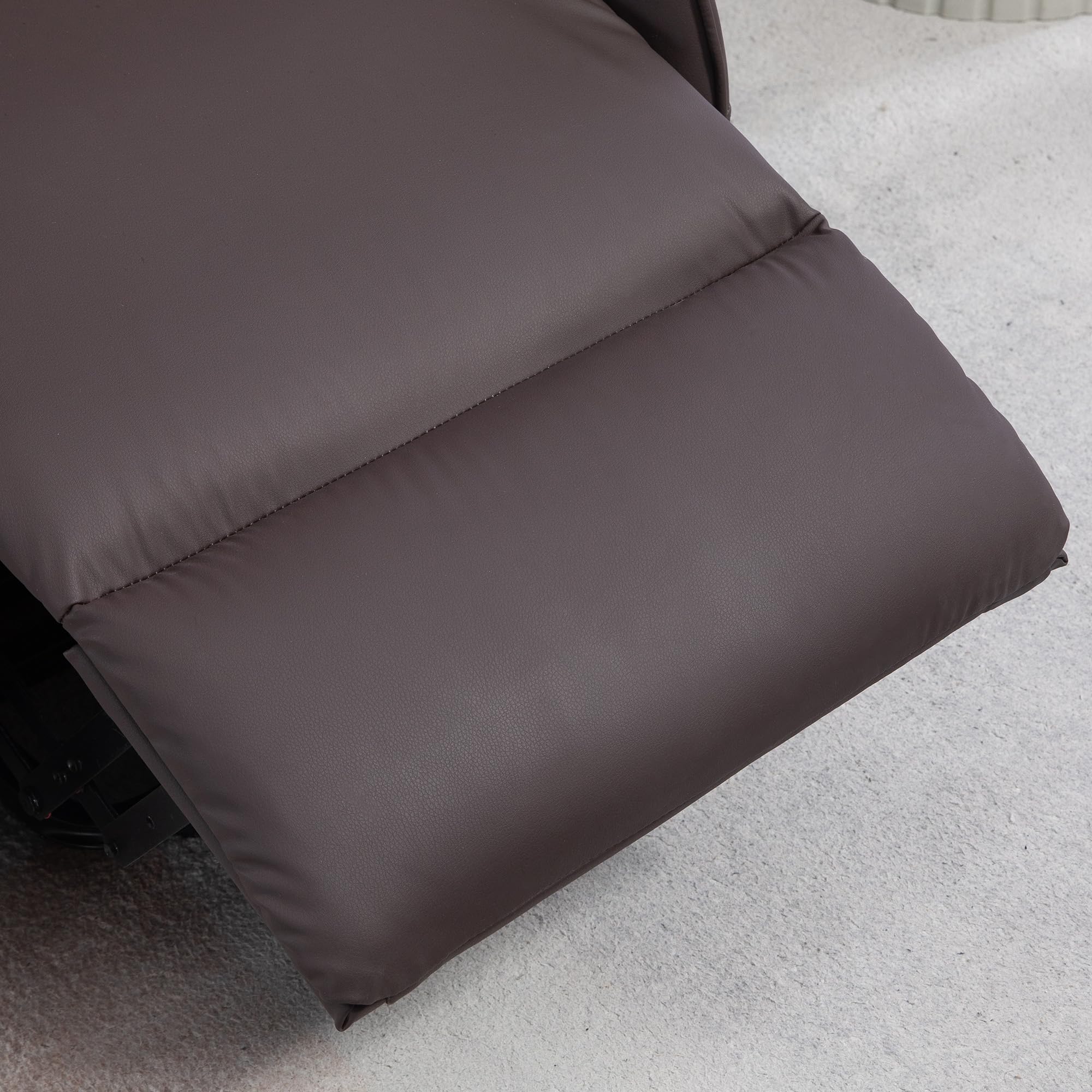 HOMCOM Poltrona Elettrica Alzapersona Reclinabile in Tessuto, Poltrona Relax Elettrica (Tessuto antigraffio (60% poliuretano, 40% poliestere), Marrone scuro, 67L x 89P x 102A cm)