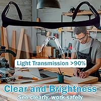 Vista 8 de HQRP Gafas de seguridad protectoras UV de tinte transparente para cursos de química de laboratorio, clase de ciencias en la escuela, escuela