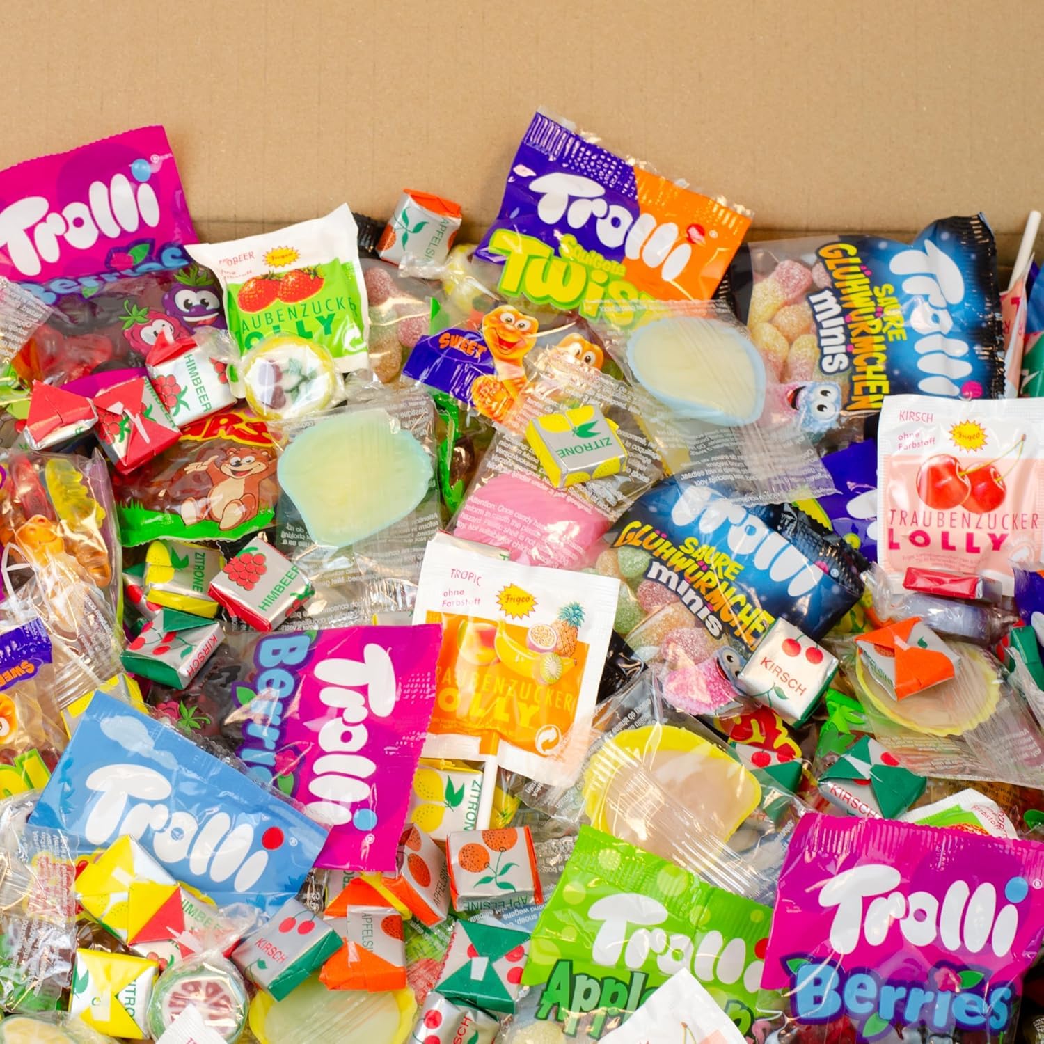 Karneval-Wurfmaterial mit Süßigkeiten – 8,4 kg bunte Auswahl an abgepackten Süßigkeiten für Fasching und Karneval – Spaß für Groß und Klein