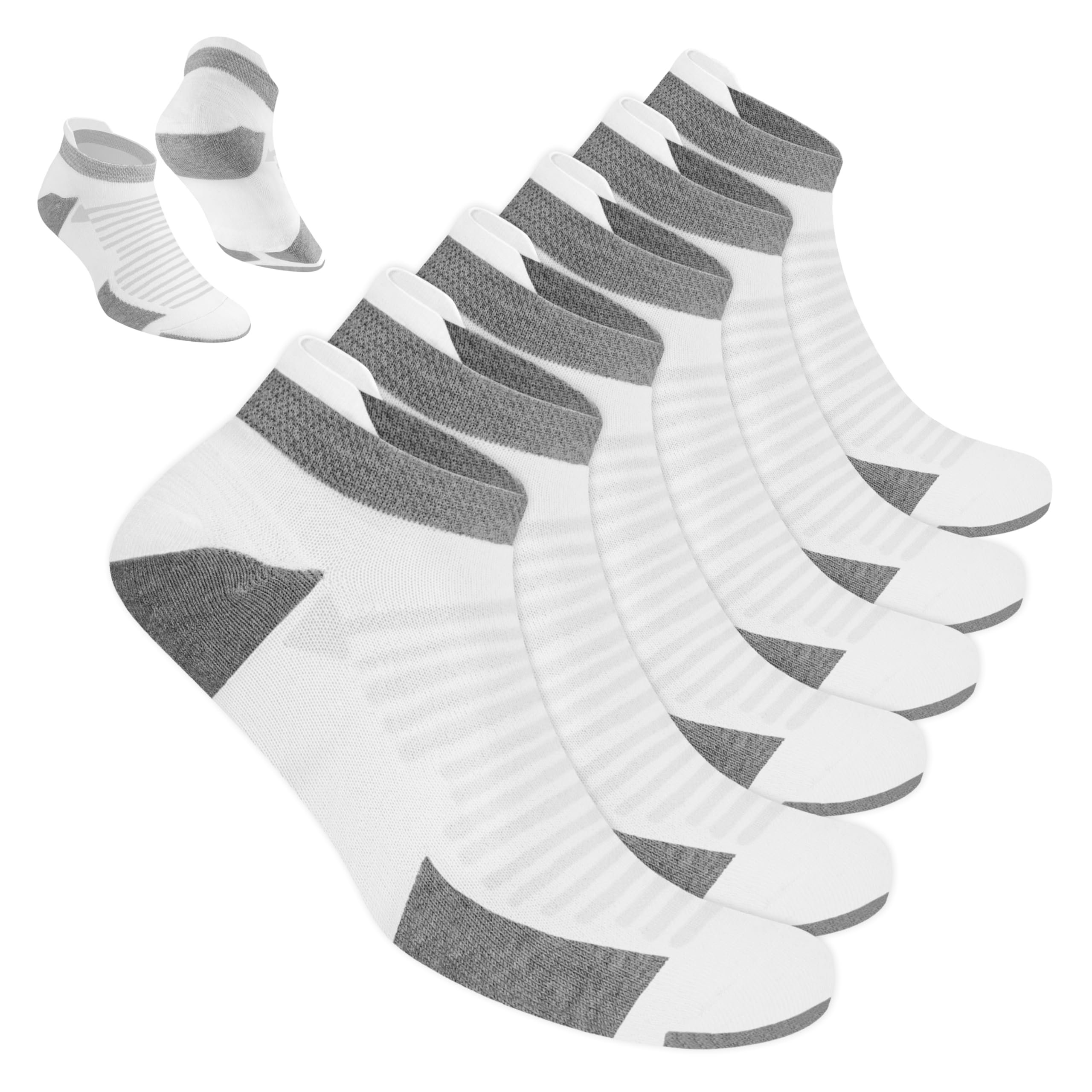 BLITZSOX Herren Sportsocken Laufen Gepolstert Atmungsaktiv Baumwolle, 6er-Pack