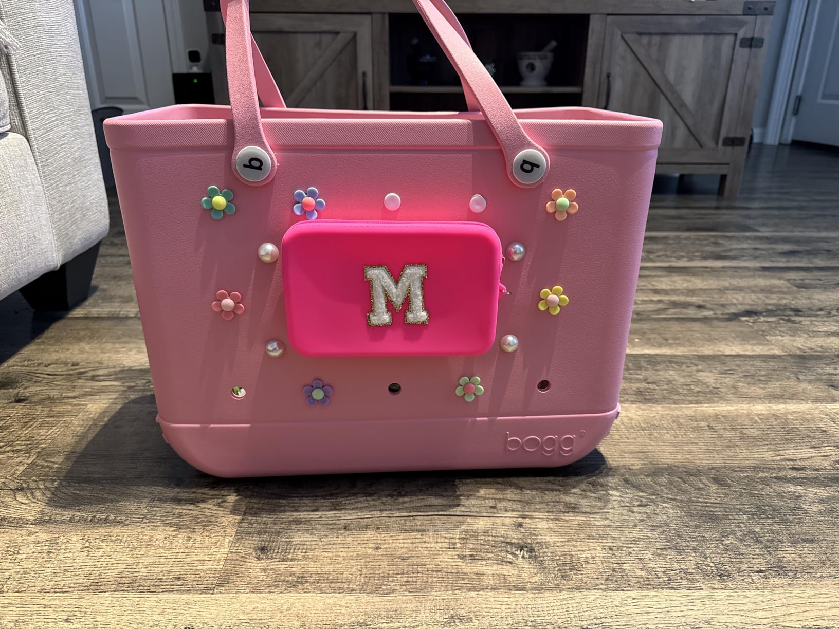 BOAJUNWU Bag Charms For Bogg Bags - Rhinestone Letter Keychains, Personalized Accessories For Totes - View #3
