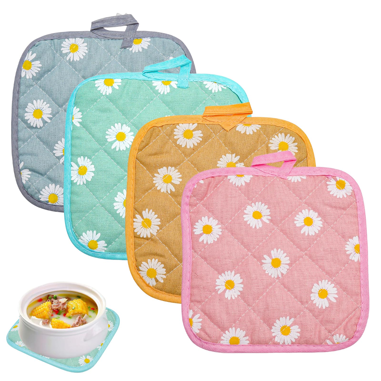 vossot set de 4 maniques cuisine 17x17cm