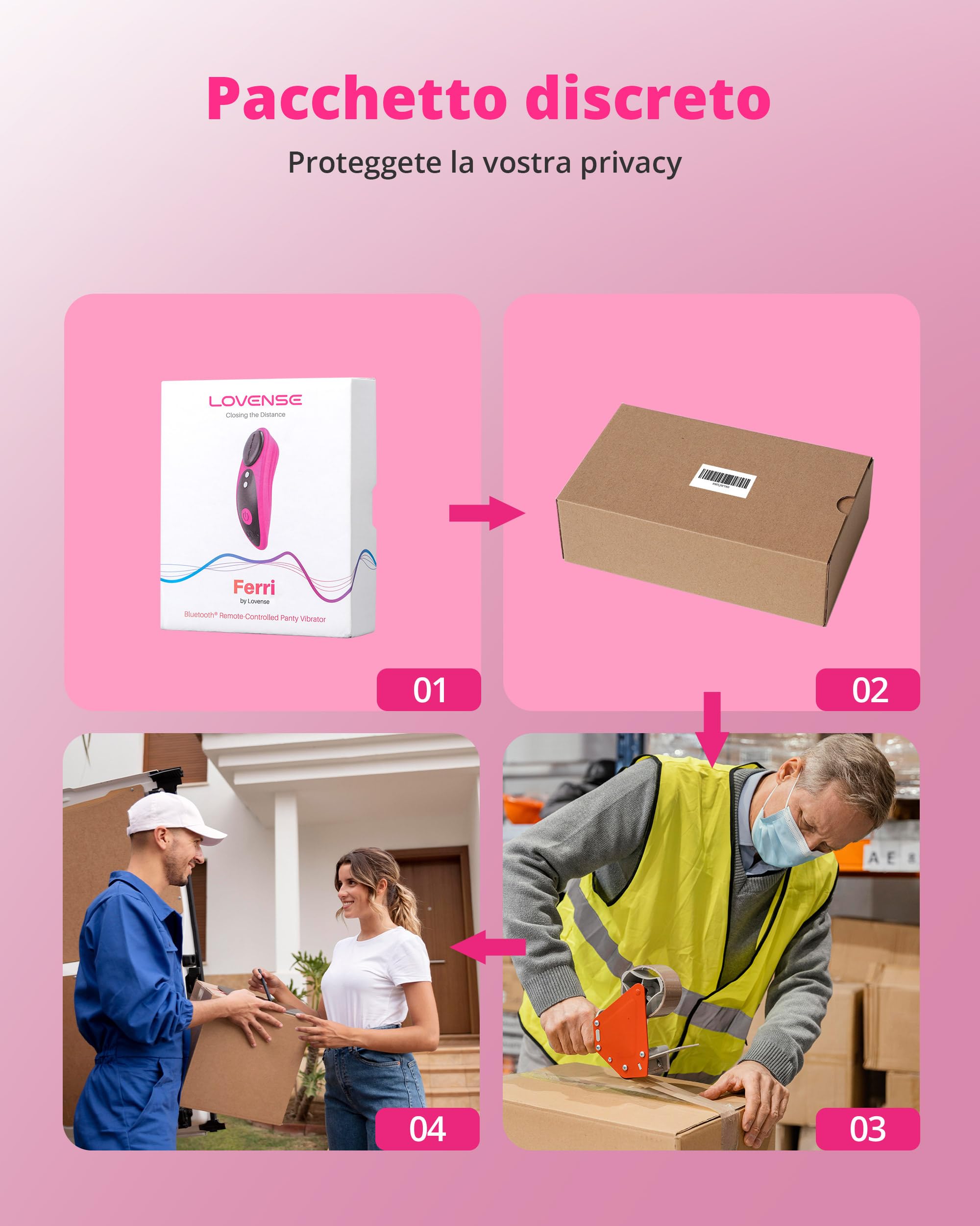 LOVENSE Ferri Mini Vibratore Bluetooth Portatile App Control, Vibratori a Distanza per Donna, Modalità di Vibrazione Personalizzate illimitate