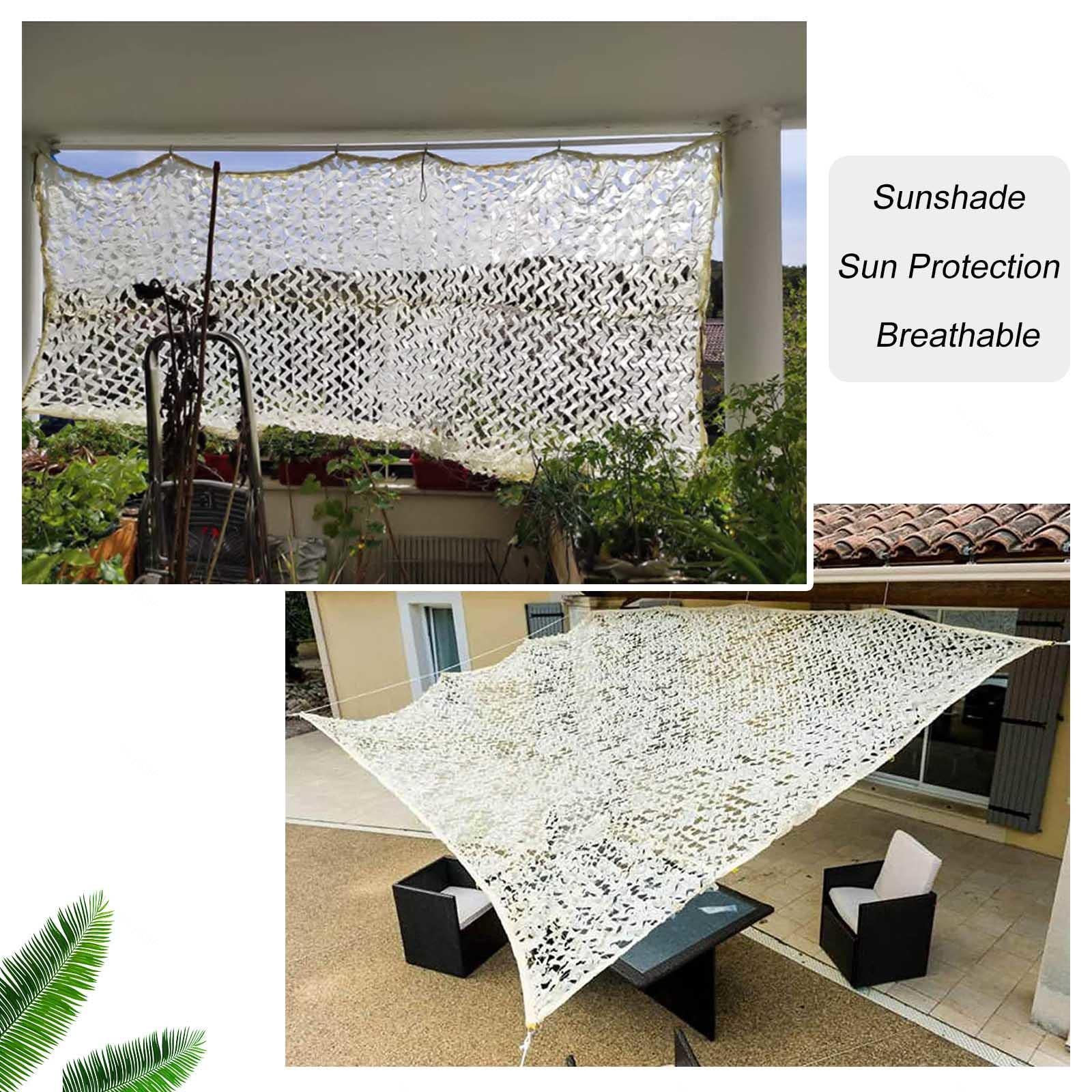 Red De Camuflaje Beige 2x3m 2x4m 2x6m 3×3m 3x4m 4x6m 5x5m 6x6m,Malla De Camuflaje Protección Solar,Red De Militar,Caza,Camping,Decoración Fiestas,Red De Sombra Camuflaje,Beige-4x7m(13.1*23ft)