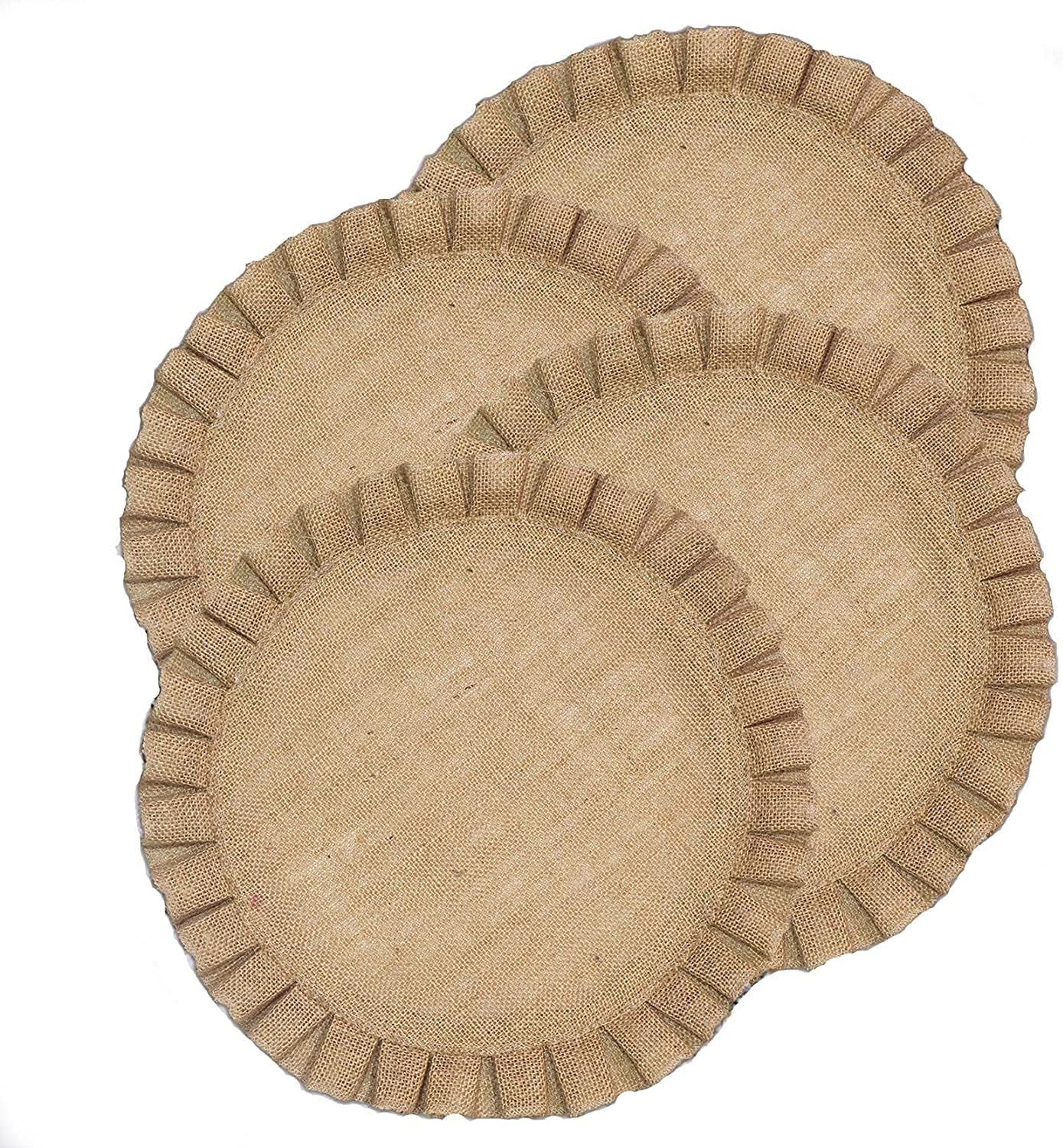 Handmade Round Table Placemats - Vintage Mats For Parties, Dining Table, Coasters - Decorative Placemats - 100% Jute Natural Fibers - Pack Of 4 - 14’’ Diameter - Natural Jute – The Home Talk Store
