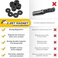 Vista 6 de Imanes de anillo resistentes – Ultra fuertes (1.2x0.18/1.181x0.177 in, 40 piezas) imanes con agujeros para bricolaje y manualidades, juego