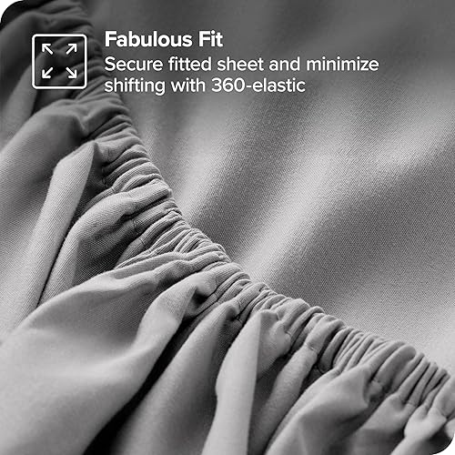 Miniatura 4 de Bare Home Sábana bajera de bolsillo extra profundo microfibra 1800 de alta calidad ultra suave sin arrugas sábana bajera de bolsillo profundo Cal