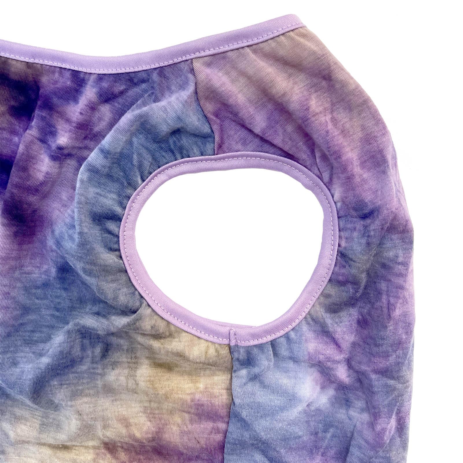 D.E.E Bawełniane koszulki dla psów - tie dye ubrania dla dużych psów, dziewcząt i chłopców (VestPurple, 4XL)