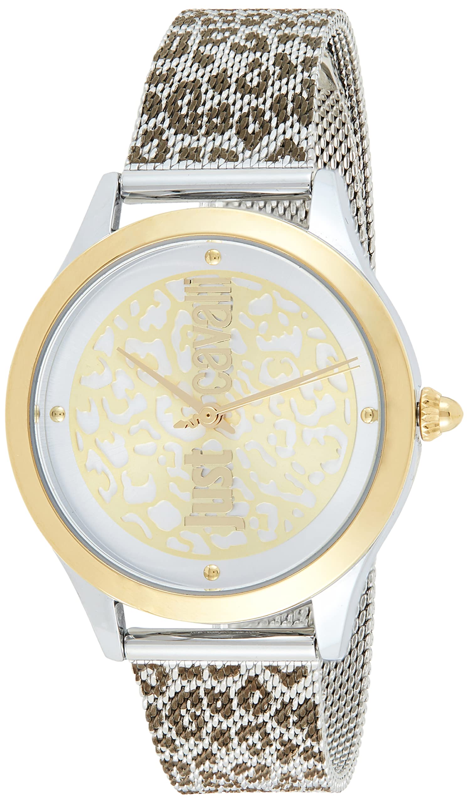Just Cavalli Animalier Pelle Metal Watch JC1L170M0085 - Quartz Analog for Women in Stainless Steel Strap