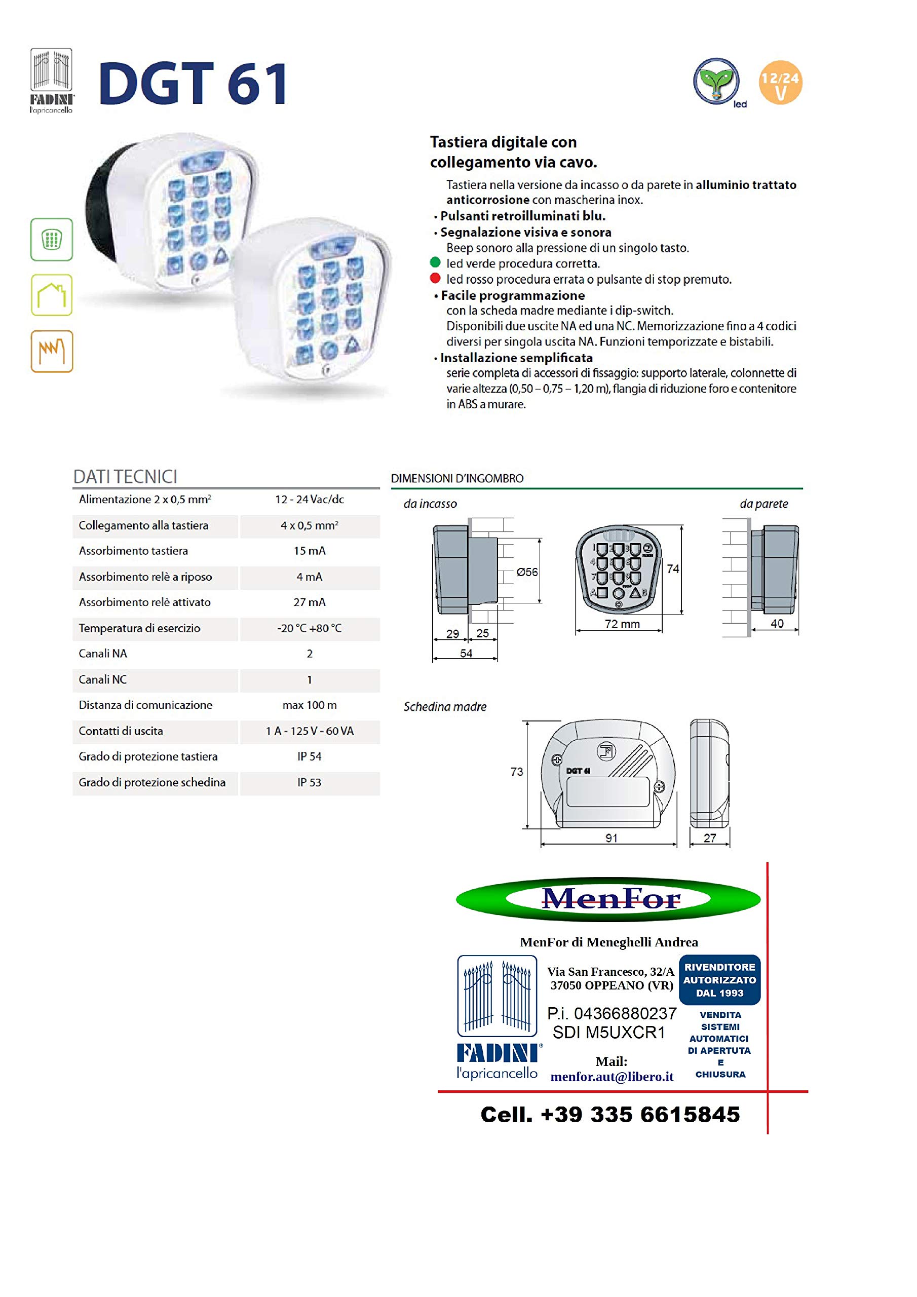 Scheda madre per tastiera digitale 61.