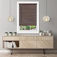 Vista 1 de Ergode GII Luna - Persiana de vinilo inalámbrica de 2 pulgadas, duradera y elegante, textura de grano de madera, varita de elevación e inclinación