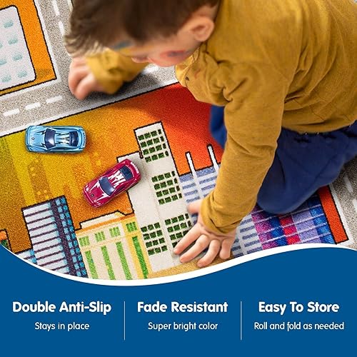 Miniatura 3 de Booooom Jackson Alfombras para niños para dormitorio, alfombra de área rosa, alfombra de sala de juegos para niñas, alfombra de aula, alfombra rosa