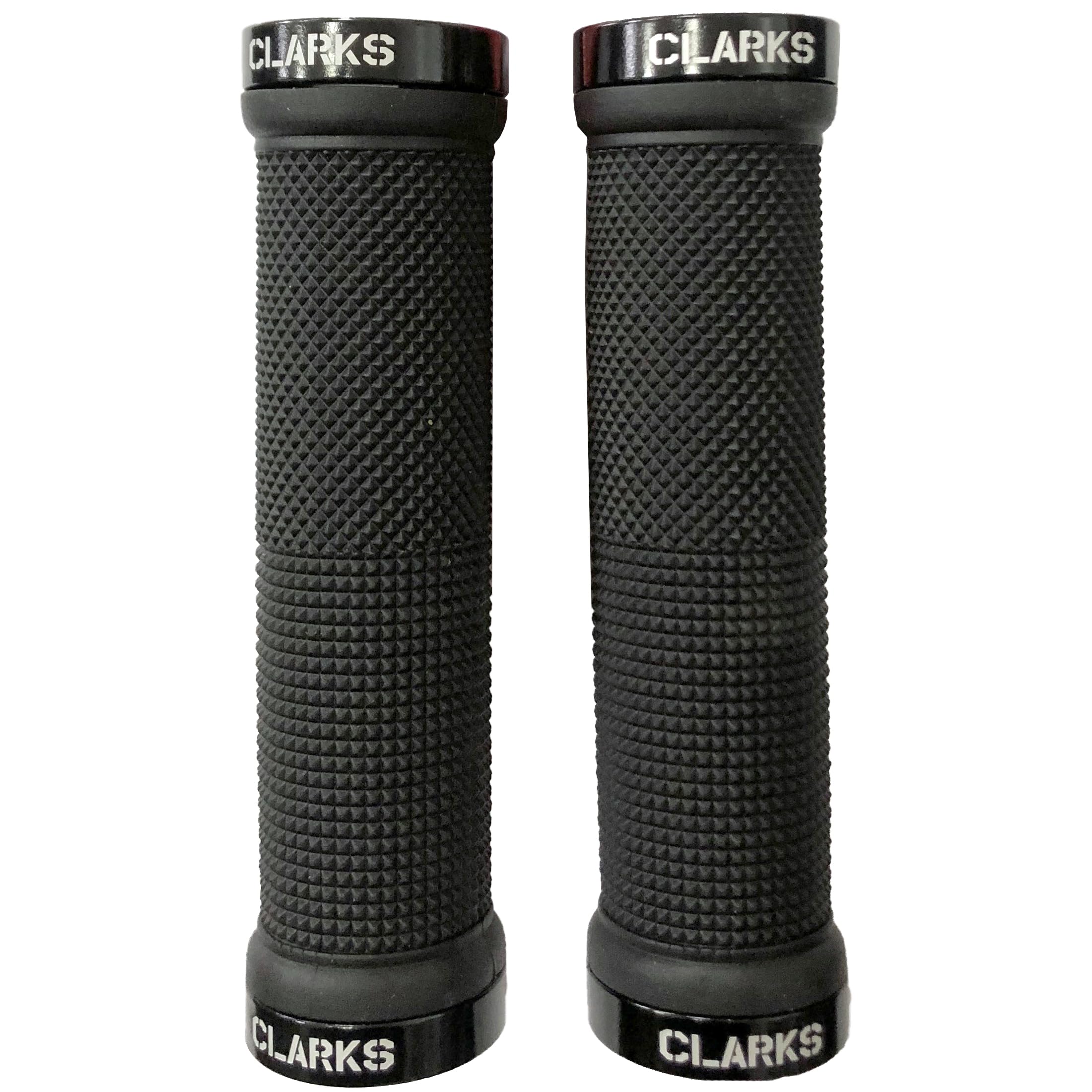 Clarks Cycle Systems CL0-201 Dual Pattern, Double Sided Lock-On Grips, 130mm, Black/Black