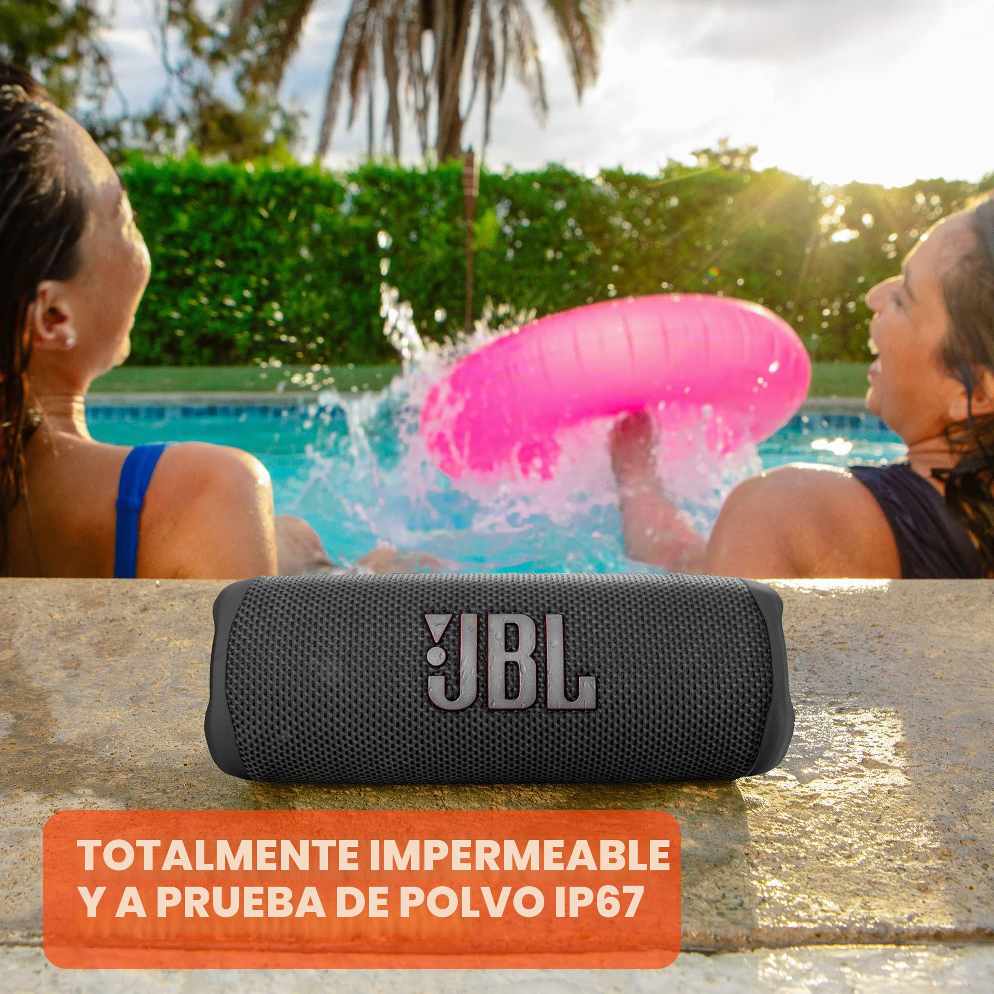 JBL Flip 6 Bocina Portátil Bluetooth, 20W de Potencia, Reproducción 12 Horas, Resistente al Agua IP67 - Verde