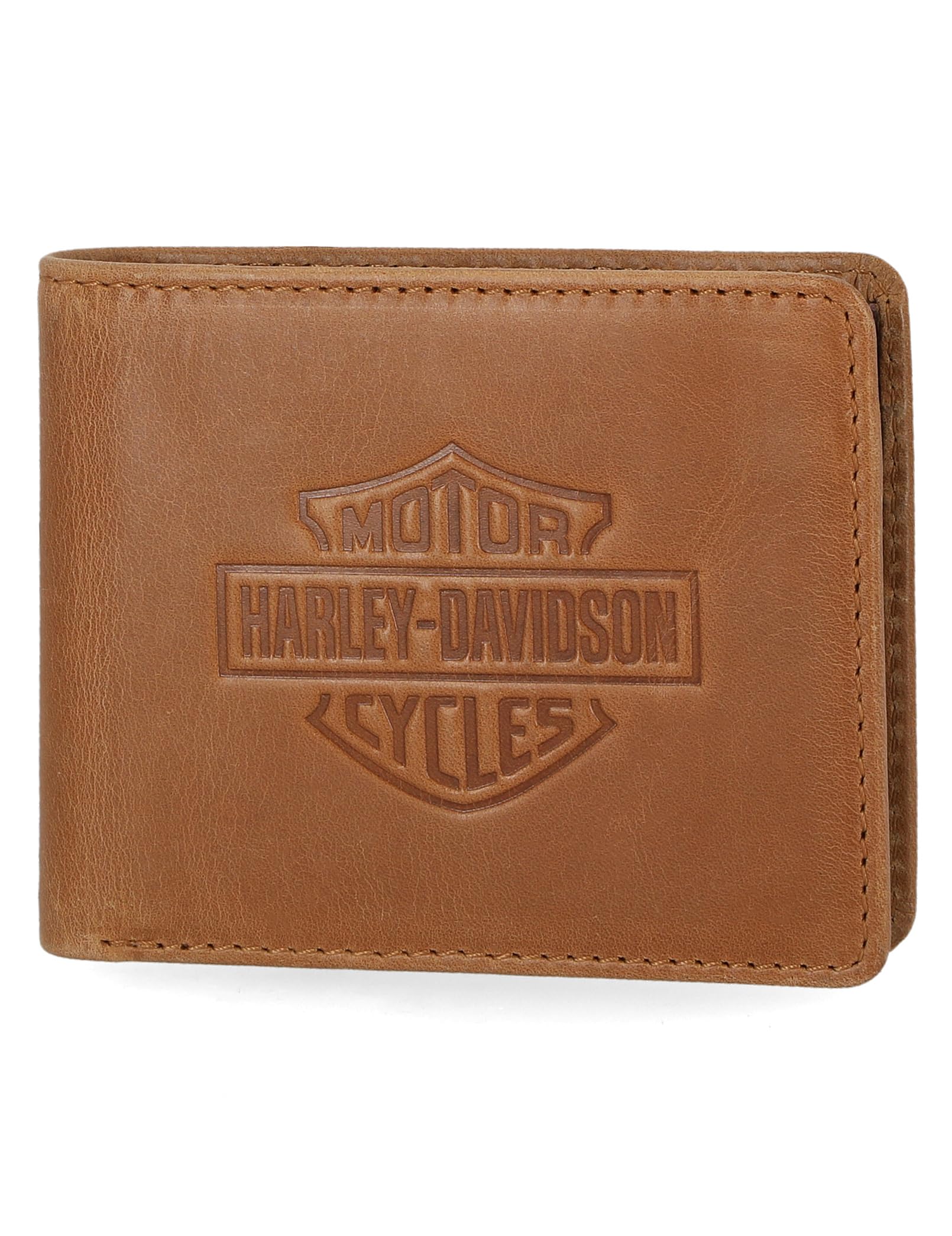 Harley Davidson Herren-Geldbörse aus Leder, RFID-blockierend, Geldbeutel