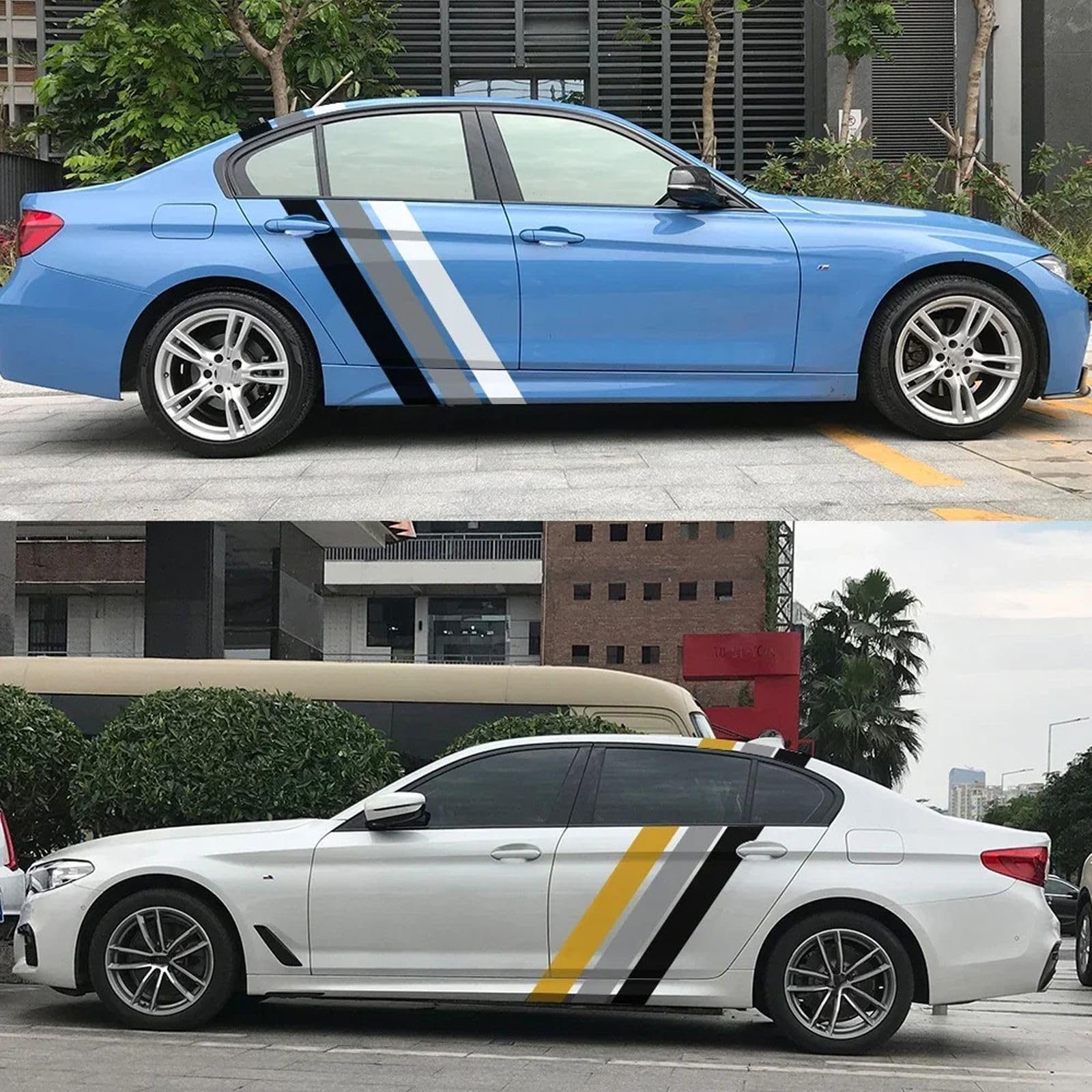 Naklejka na boki samochodu Auto Vinyl Wrap Racing Grafika Naklejki Samochody, Pasuje do BMW Audi KIA Honda Toyota