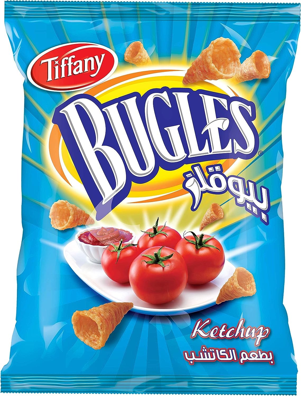Tiffany Bugles Crunchy Corn Snack Ketchup Unique Shaped Snack Net Wt 126gm (B0CGSTSVD7) Amazon Price History, Amazon Price Tracker