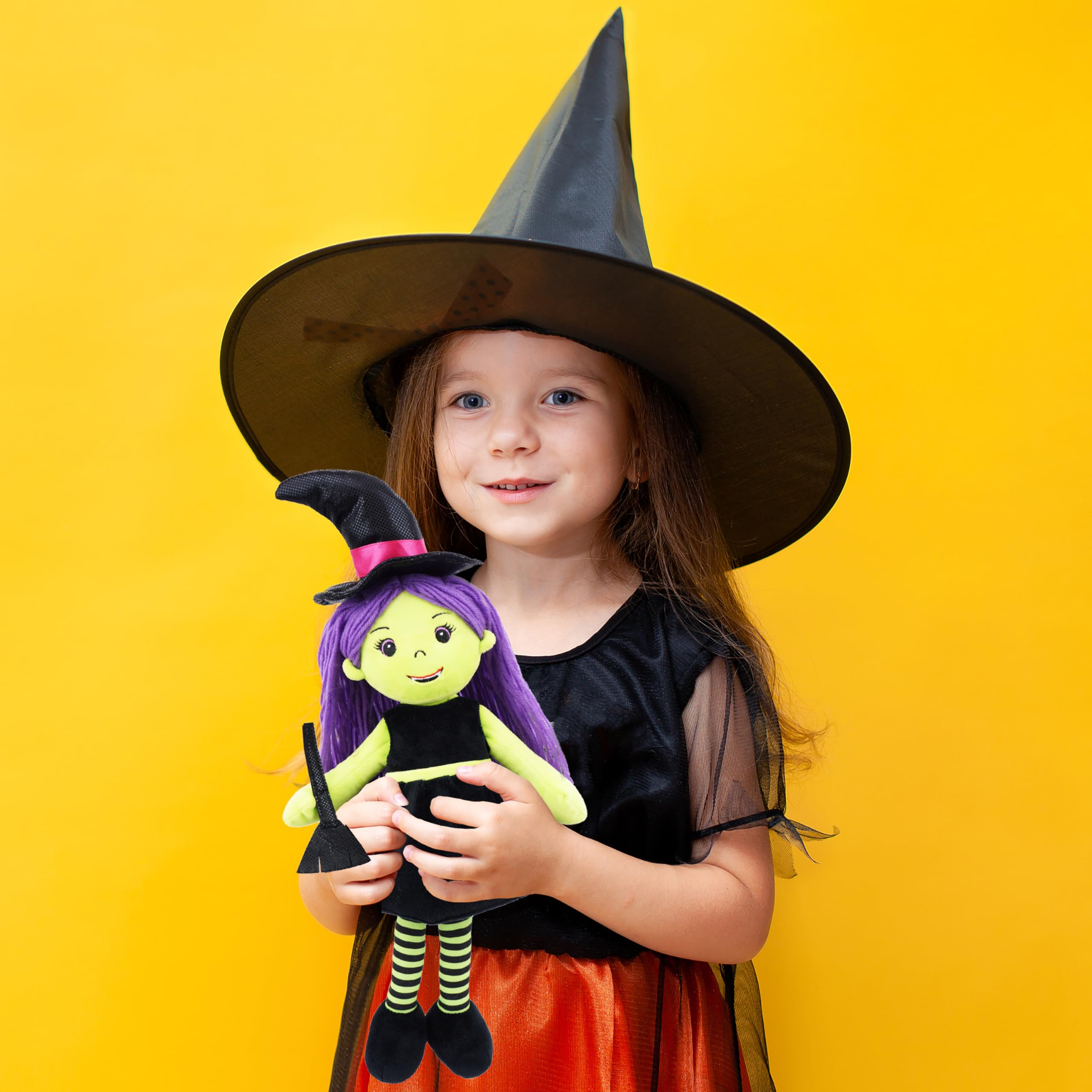 Lullaberry 35cm Snuggle Cutie Sophie - Soft Cuddly Witch Doll - Adorable for Kids & Toddlers - M, Witch M, Medium - Image 4