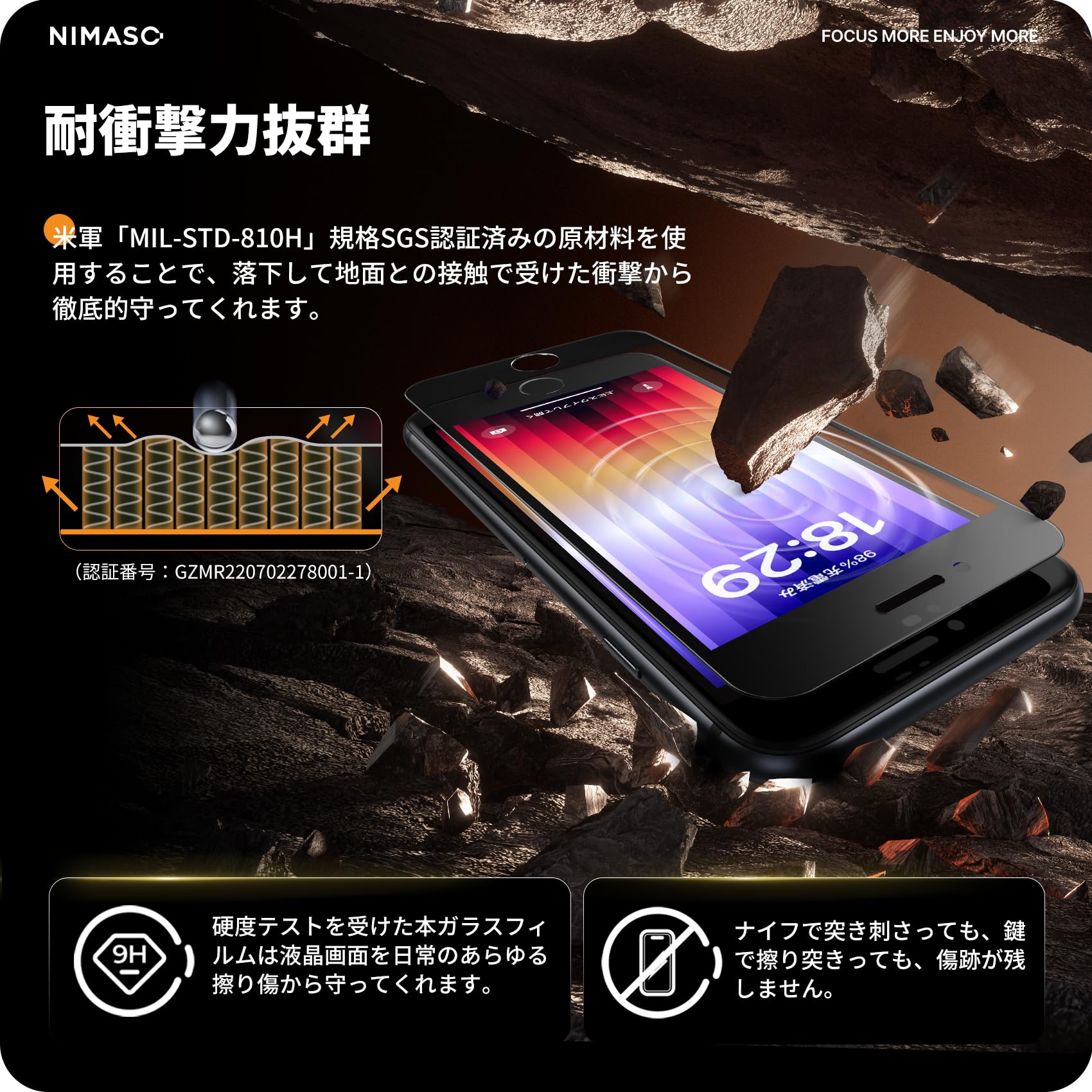 Amazon | NIMASO ガラスフィルム iPhone SE 第3世代 (2022) / iPhone 