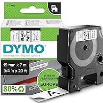 DYMO D1 etichette originali | stampa nera su bianco | 19 mm x 7 m | etichette autoadesive per etichettatrice LabelManager | 1 Pezzo