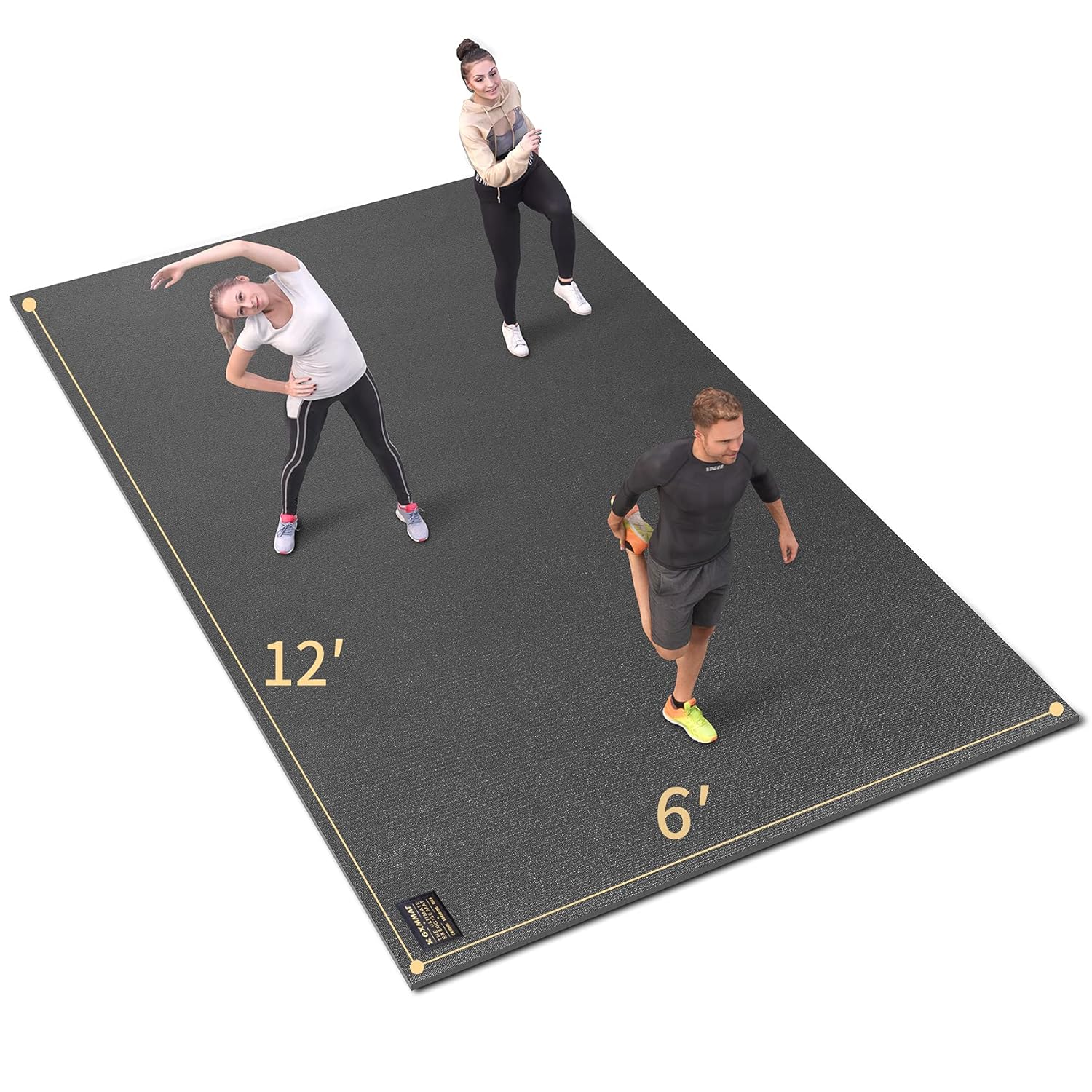 Buy GXMMAT Extra Large Exercise Mat 12'x6'x7mm, Ultra Durable Workout
